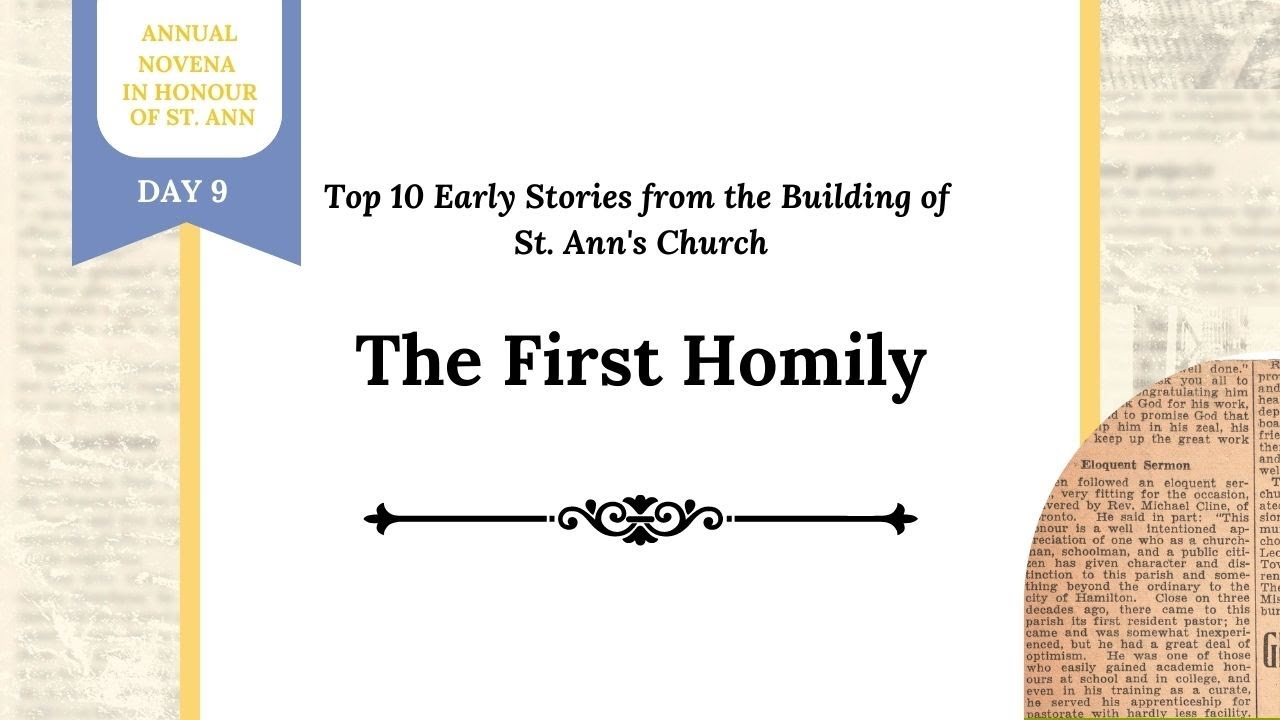 Novena 2023 - Day 9 - The First Homily