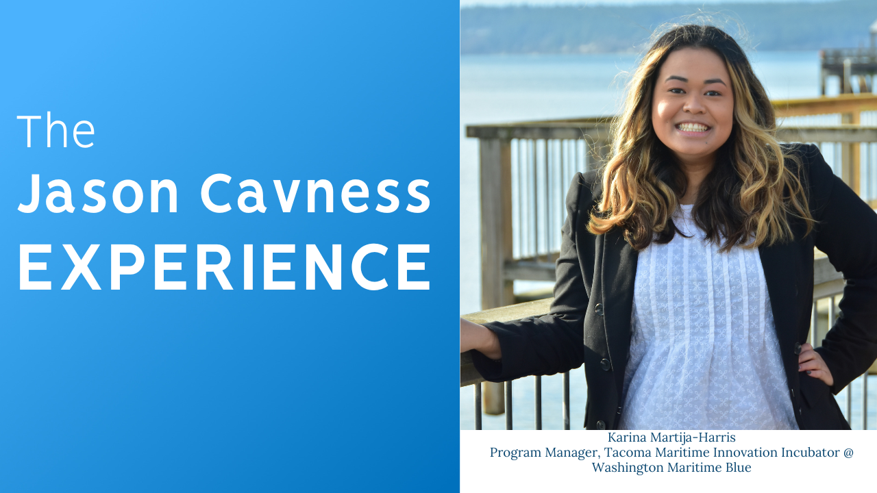 Karina Martija-Harris (she/her/hers) Program Manager, Tacoma Maritime Innovation Incubator @ Washington Maritime Blue