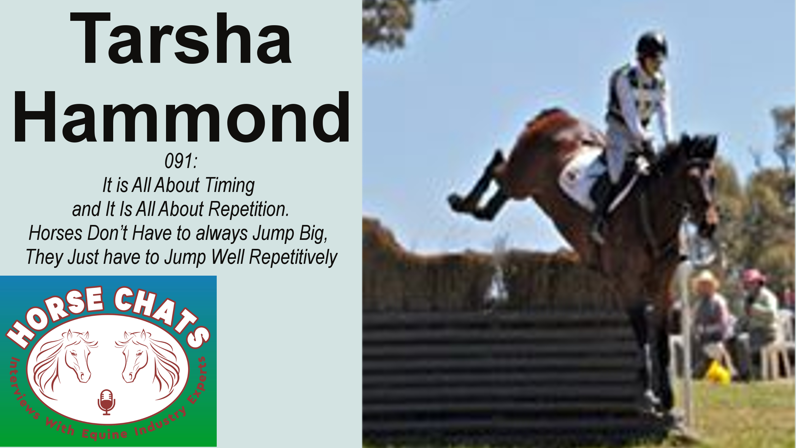 0091: Tarsha Hammond - It is All About Timing and It Is All About Repetition. Horses Don't Have to always Jump Big, They Just have to Jump Well Repetitively