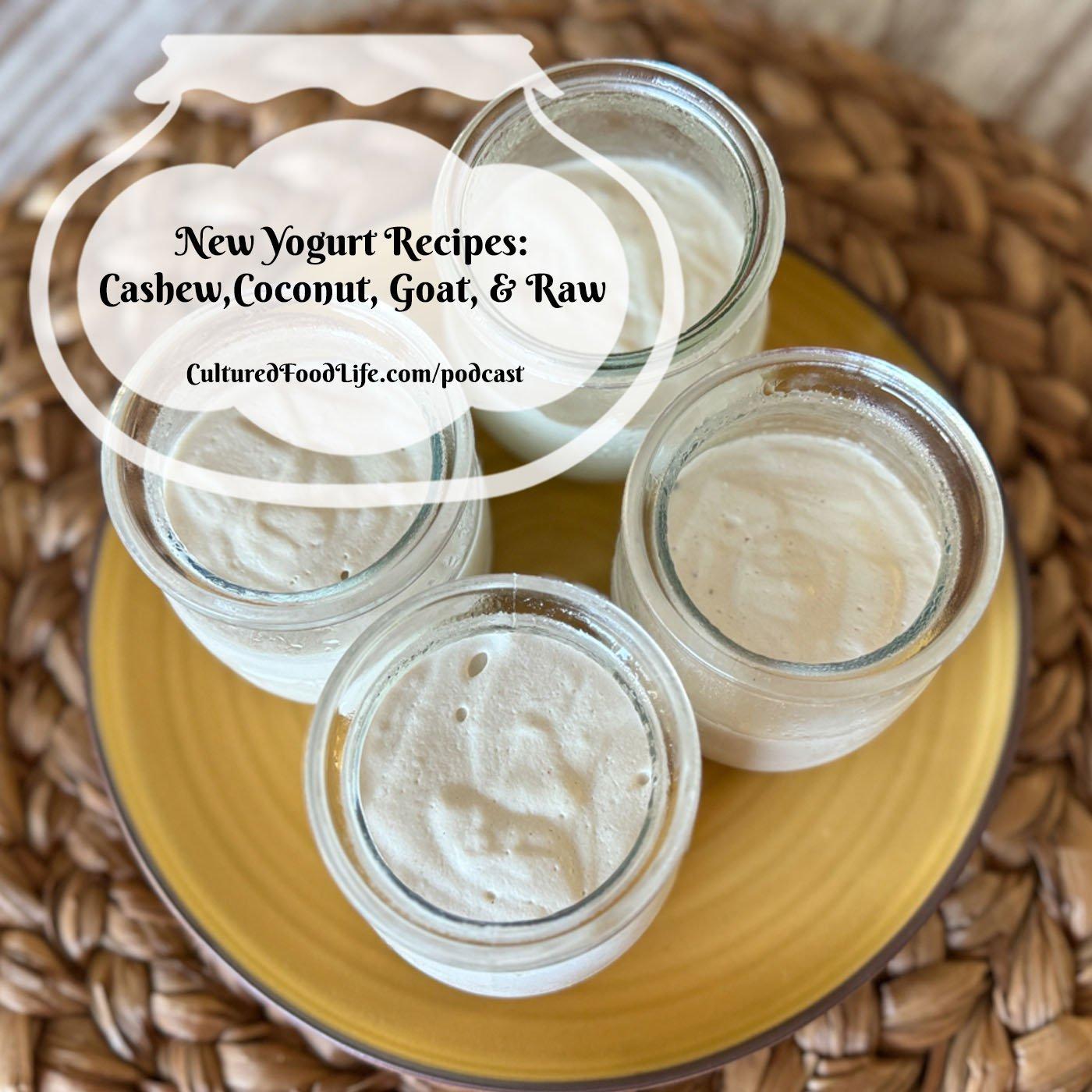 Episode 292: New Yogurt Recipes: Cashew, Coconut, Goat, & Raw