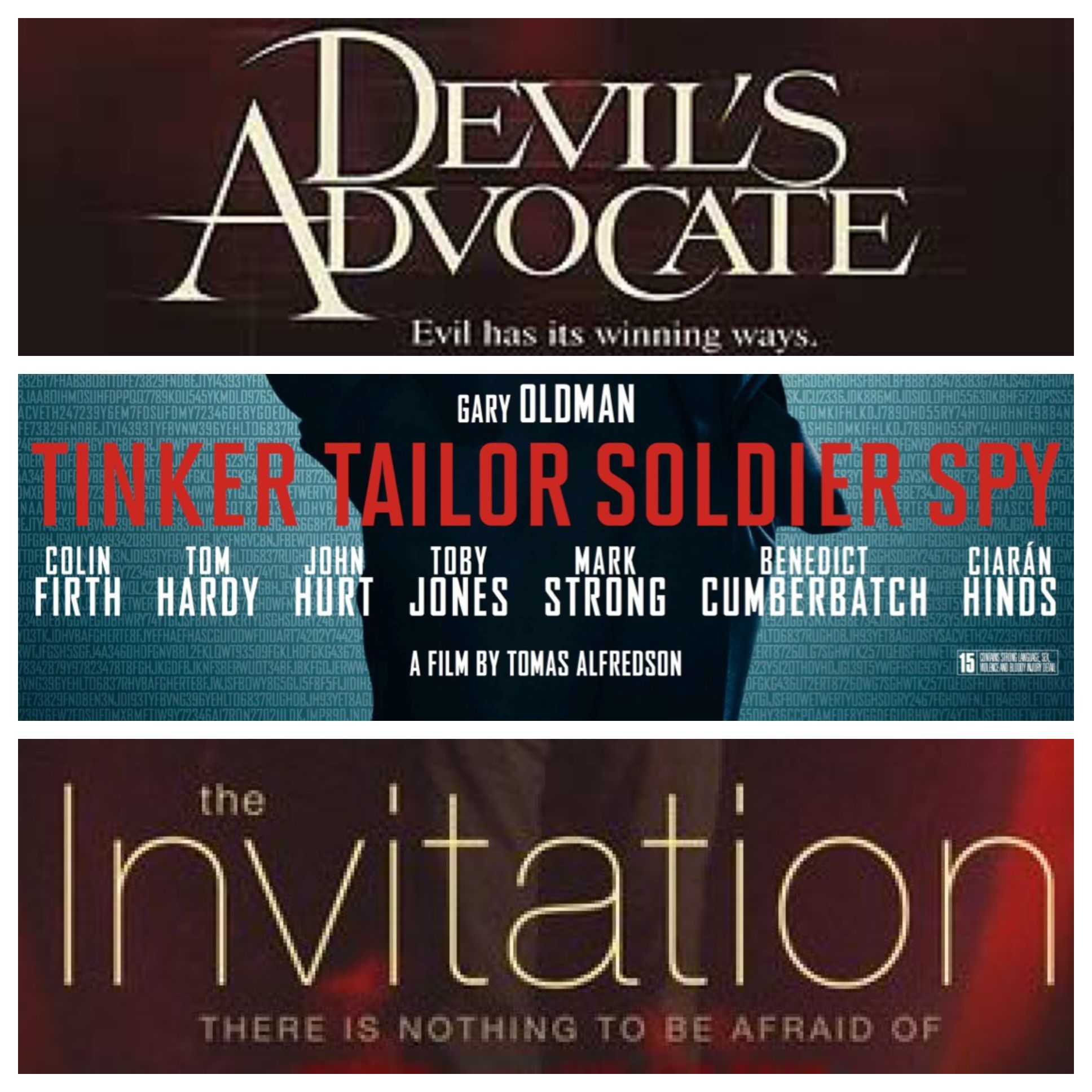Week 016: (The Invitation (2015), Tinker Tailor Soldier Spy (2011), The Devil’s Advocate (1997))
