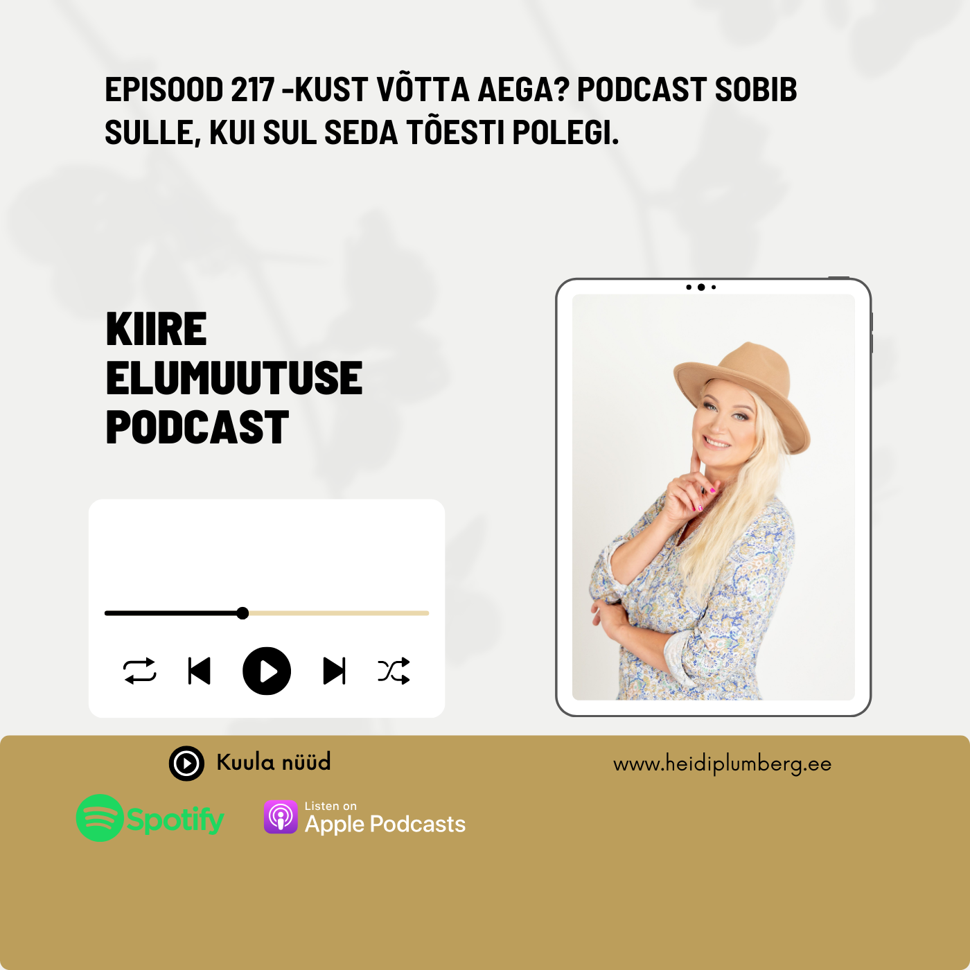 Episood 217 - Kust võtta aega? Podcast sobib sulle, kui sul seda tõesti polegi.