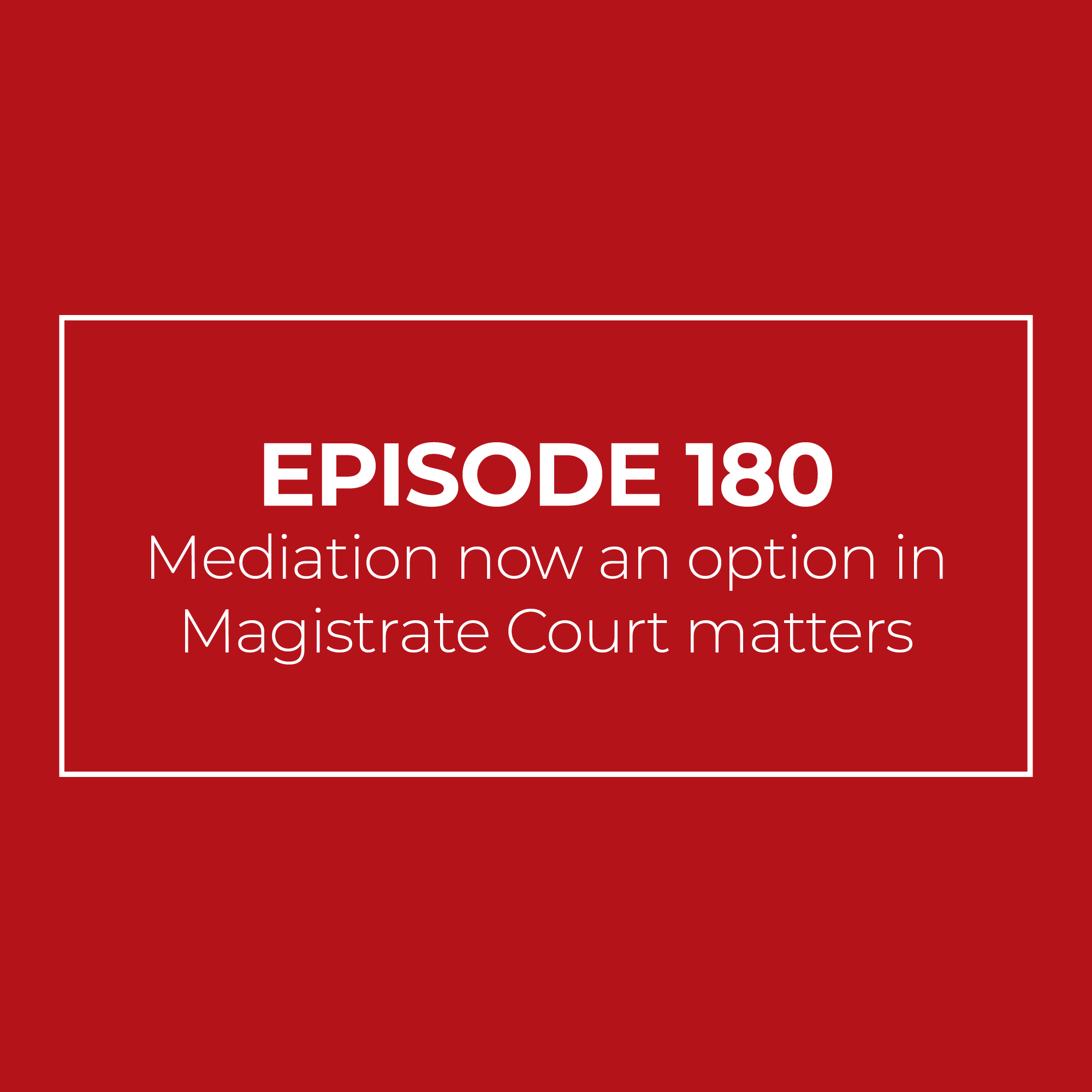 Mediation now an option in Magistrate Court matters