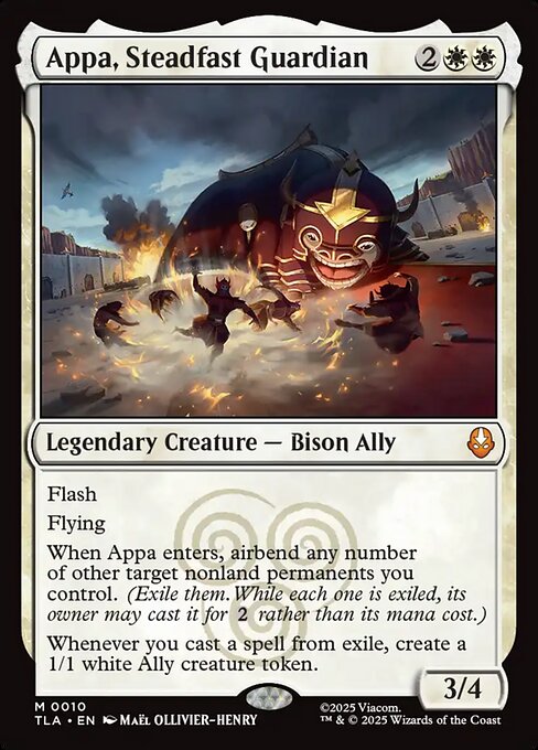 Appa, Steadfast Guardian and All the White Cards from Avatar: The Last Airbender Appa, Steadfast Guardian and All the White Cards from Avatar: The Last Airbender