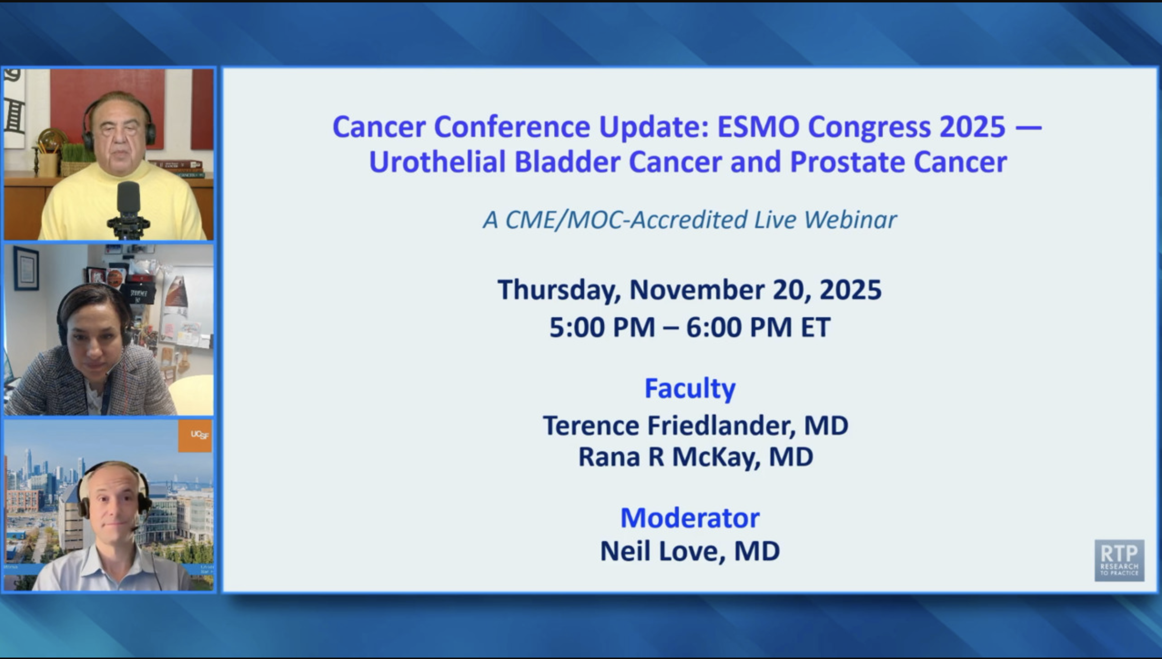 Urothelial Bladder Cancer and Prostate Cancer — Highlights from the 2025 ESMO Annual Meeting