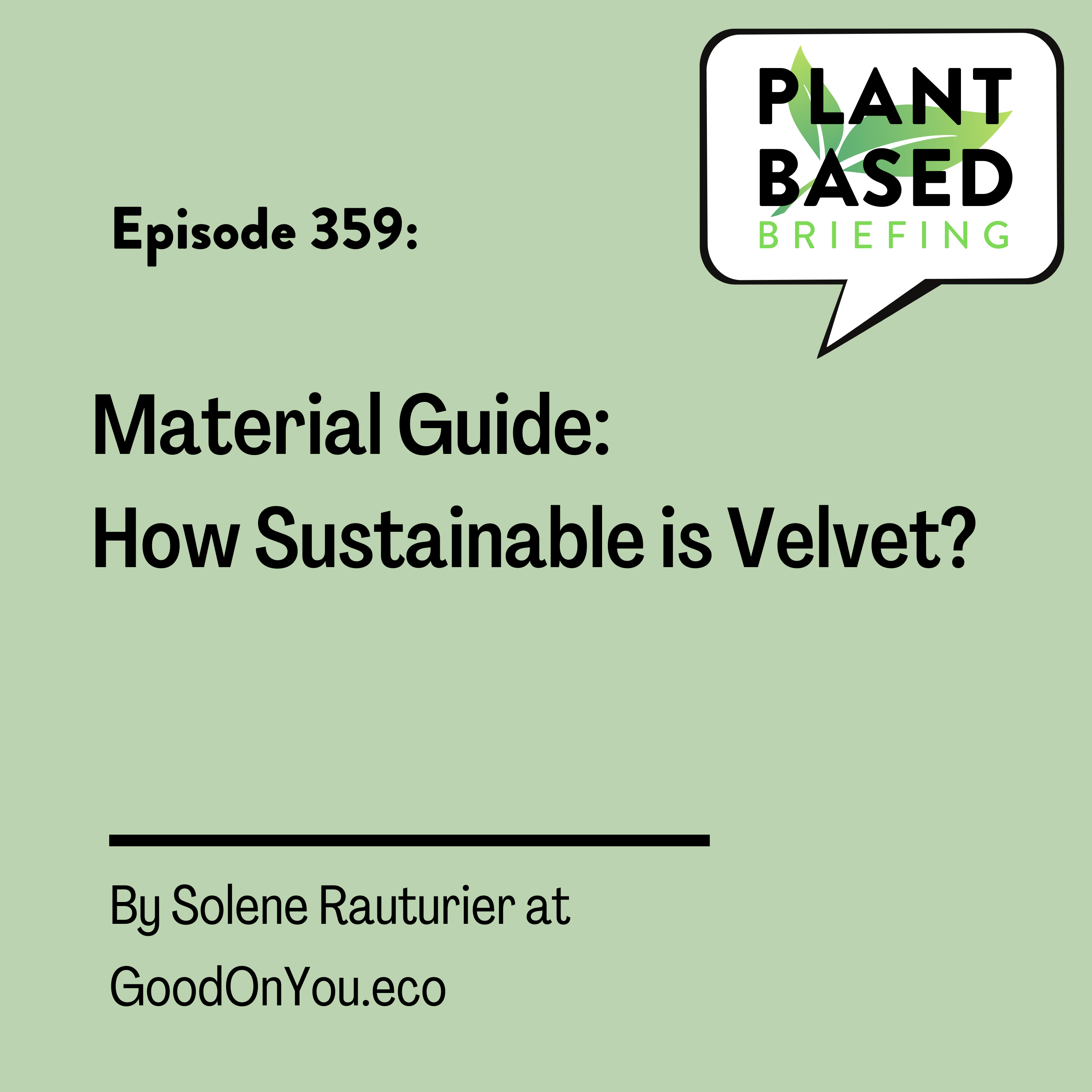 359: Material Guide: How Sustainable Is Velvet? By Solene Rauturier at GoodOnYou.eco