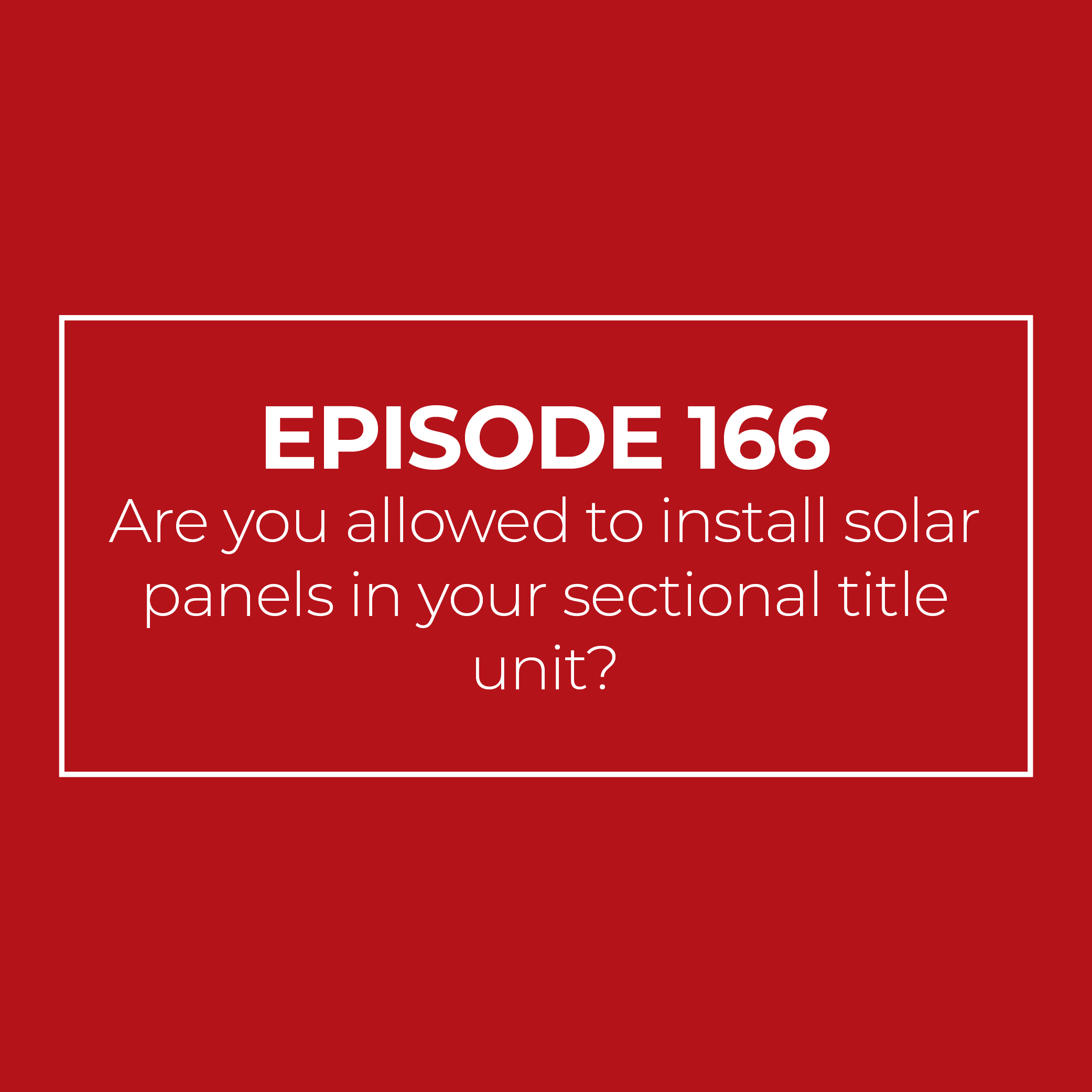 Are you allowed to install solar panels in your sectional title unit?