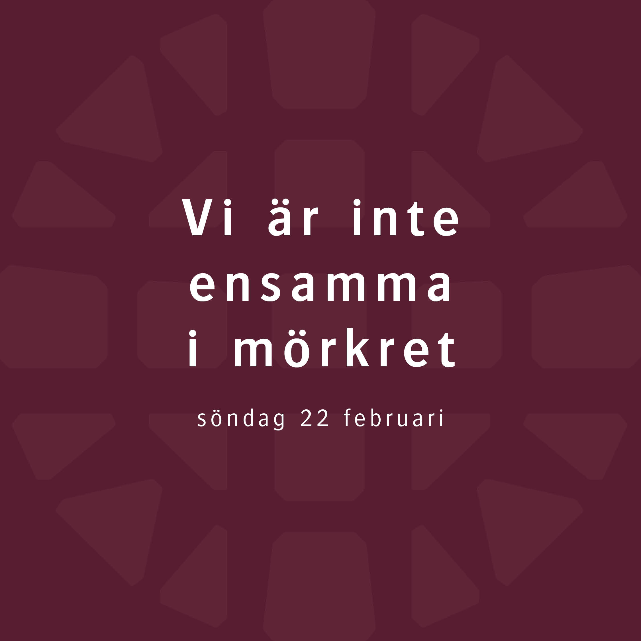 Vi är inte ensamma i mörkret – Robert Eriksson