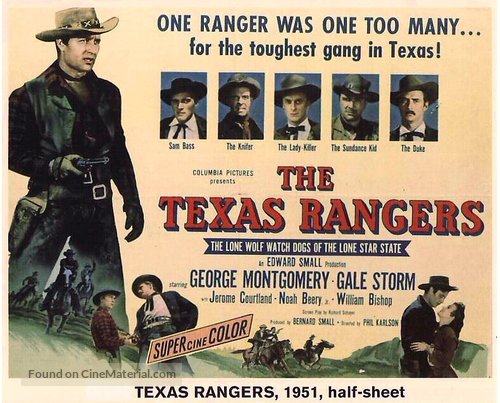 The Texas Rangers 1951 George Montgomery, Gale Strom