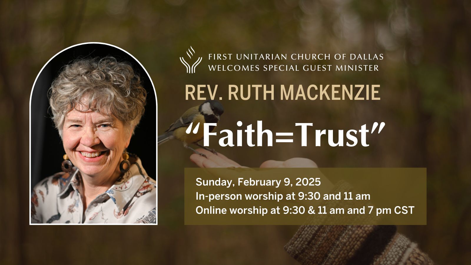 02.09.25 Sermon - “Faith = Trust” - Rev. Ruth MacKenzie