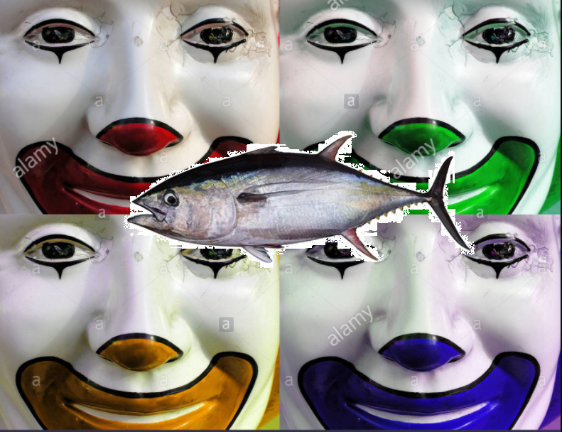 Four Clowns and a Tuna Sponge