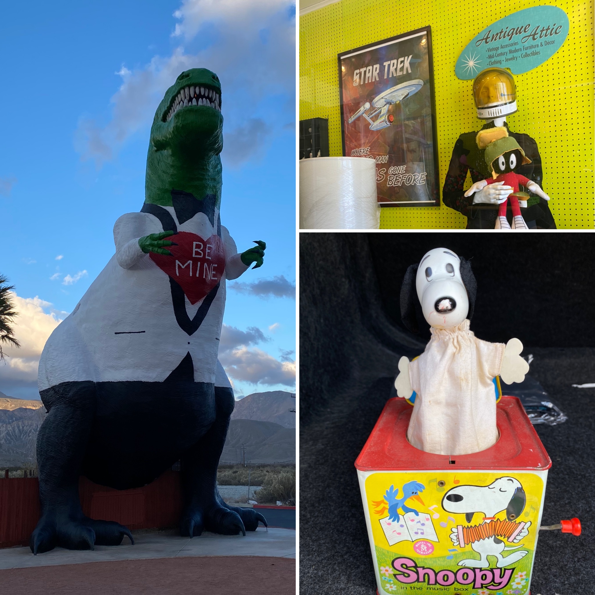 Episode 580 - A Cabazon Dinosaurs Valentine, Torrance Antique Street Faire, & Long Beach Antique Mart