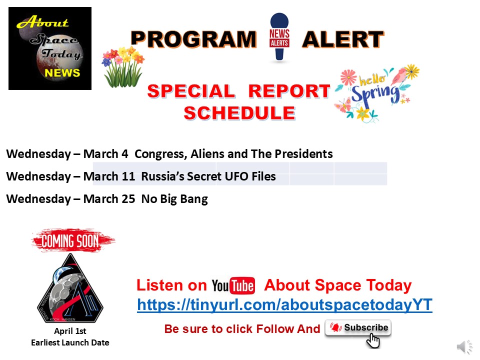 About Space Today News Schedule