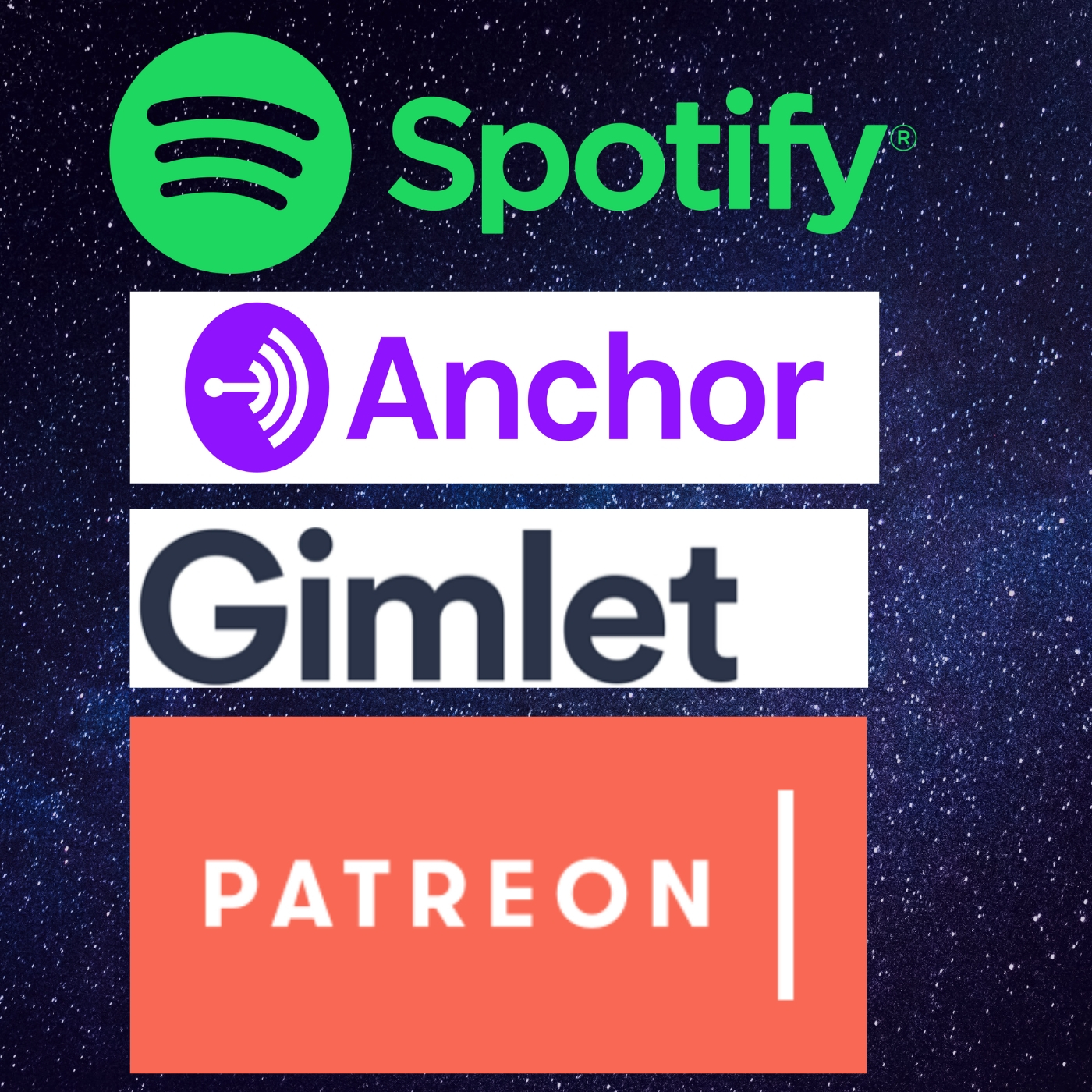 Spotify. Gimlet, Anchor and Patreon