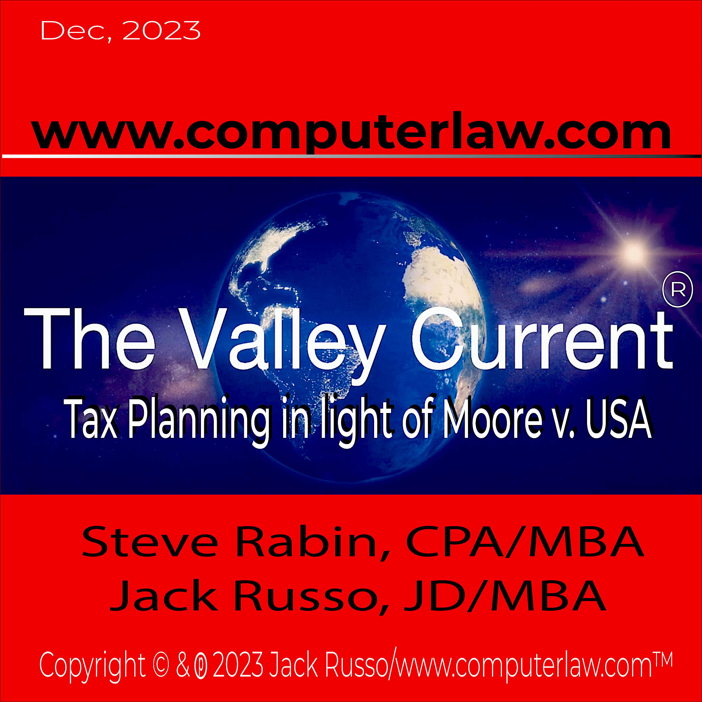 The Valley Current®: Tax Planning in light of Moore v. USA