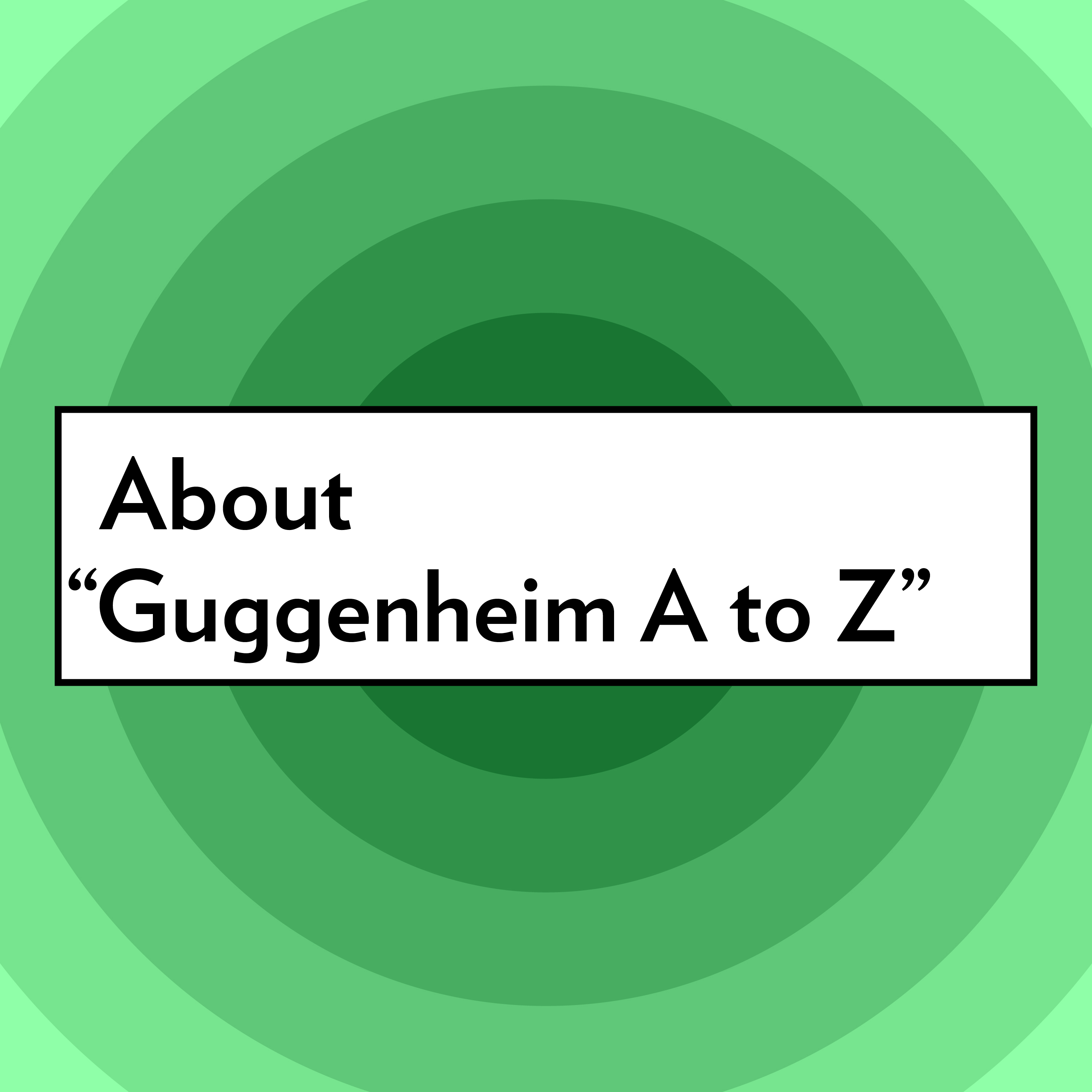 About "Guggenheim A to Z"