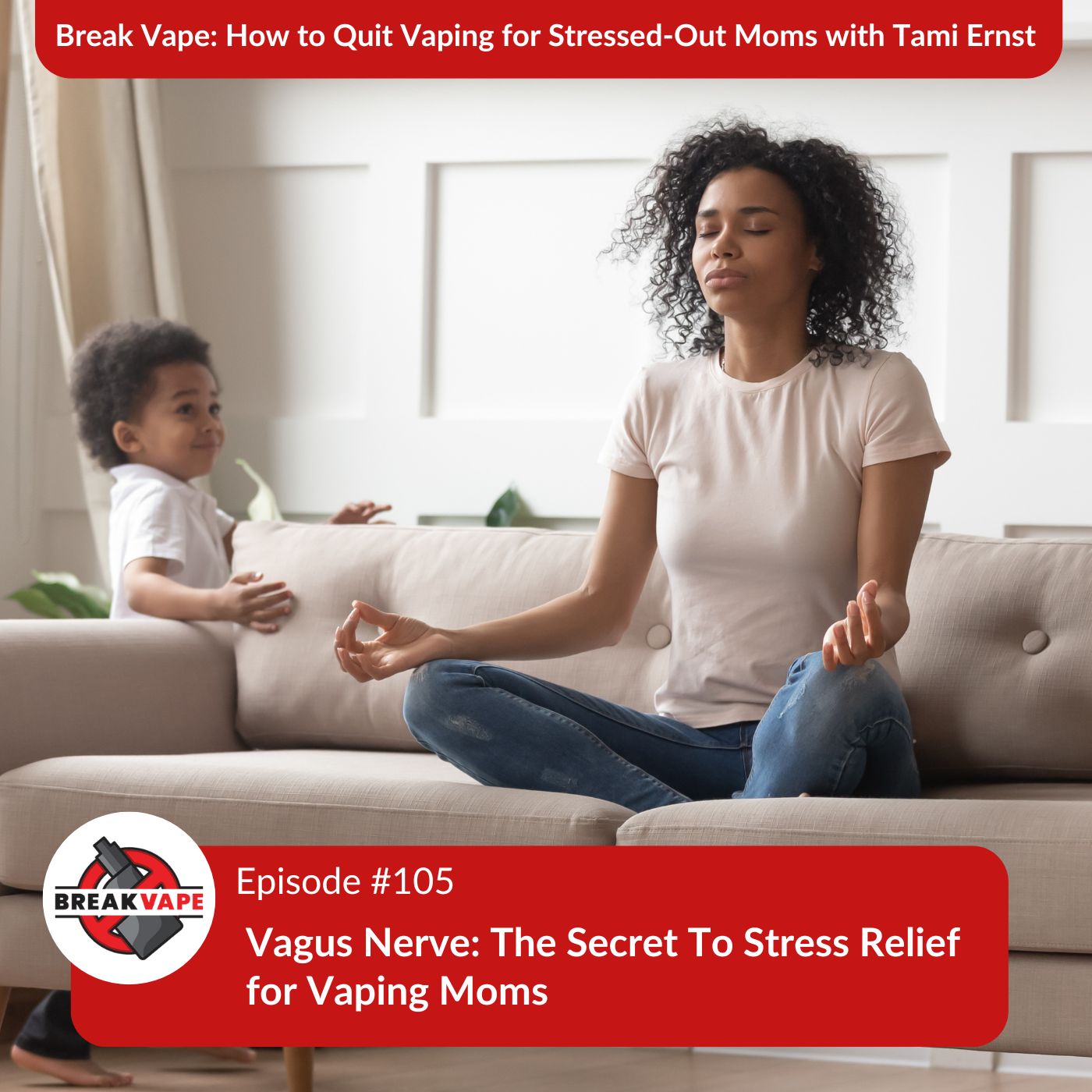 cover of episode 105. Vagus Nerve: The Secret To Stress Relief for Vaping Moms