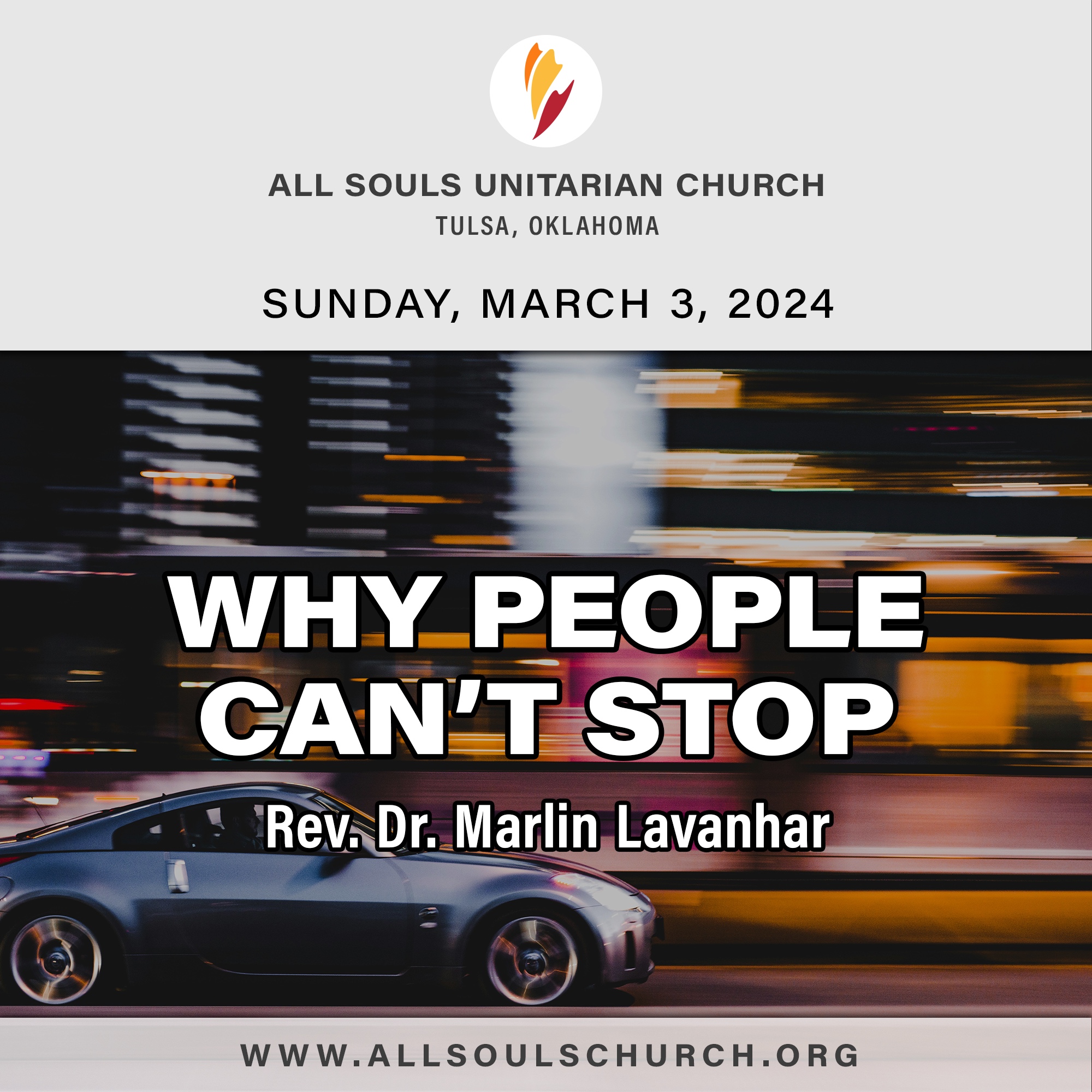 'WHY PEOPLE CANT STOP' - Rev. Dr. Marlin Lavanhar