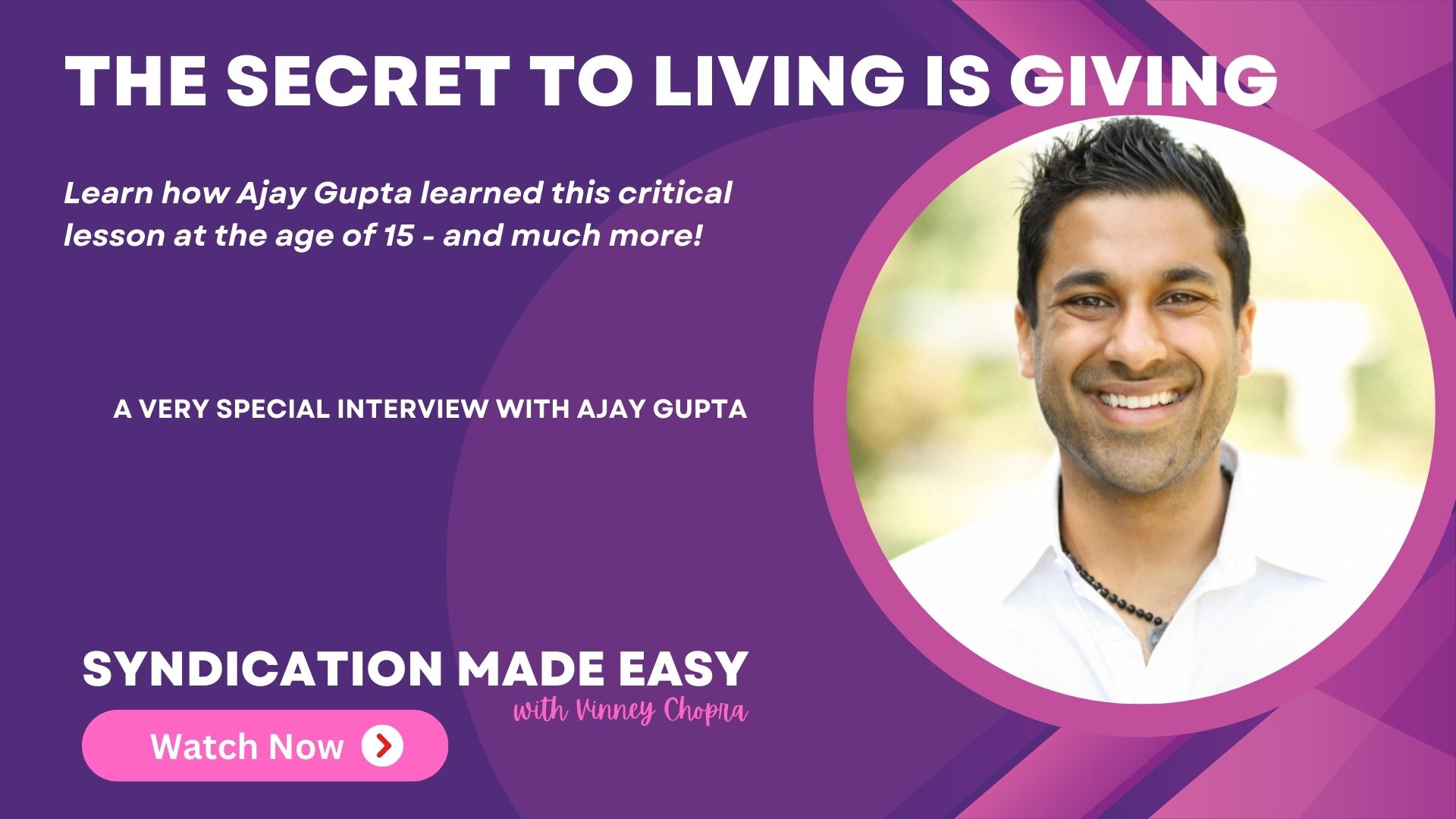 Syndication Made Easy with Vinney (Smile) Chopra