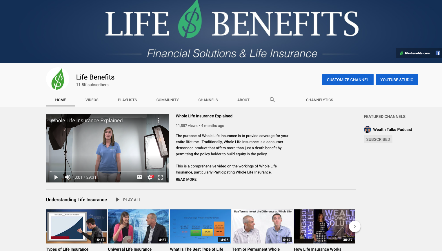 The Life Benefits Youtube Channel
