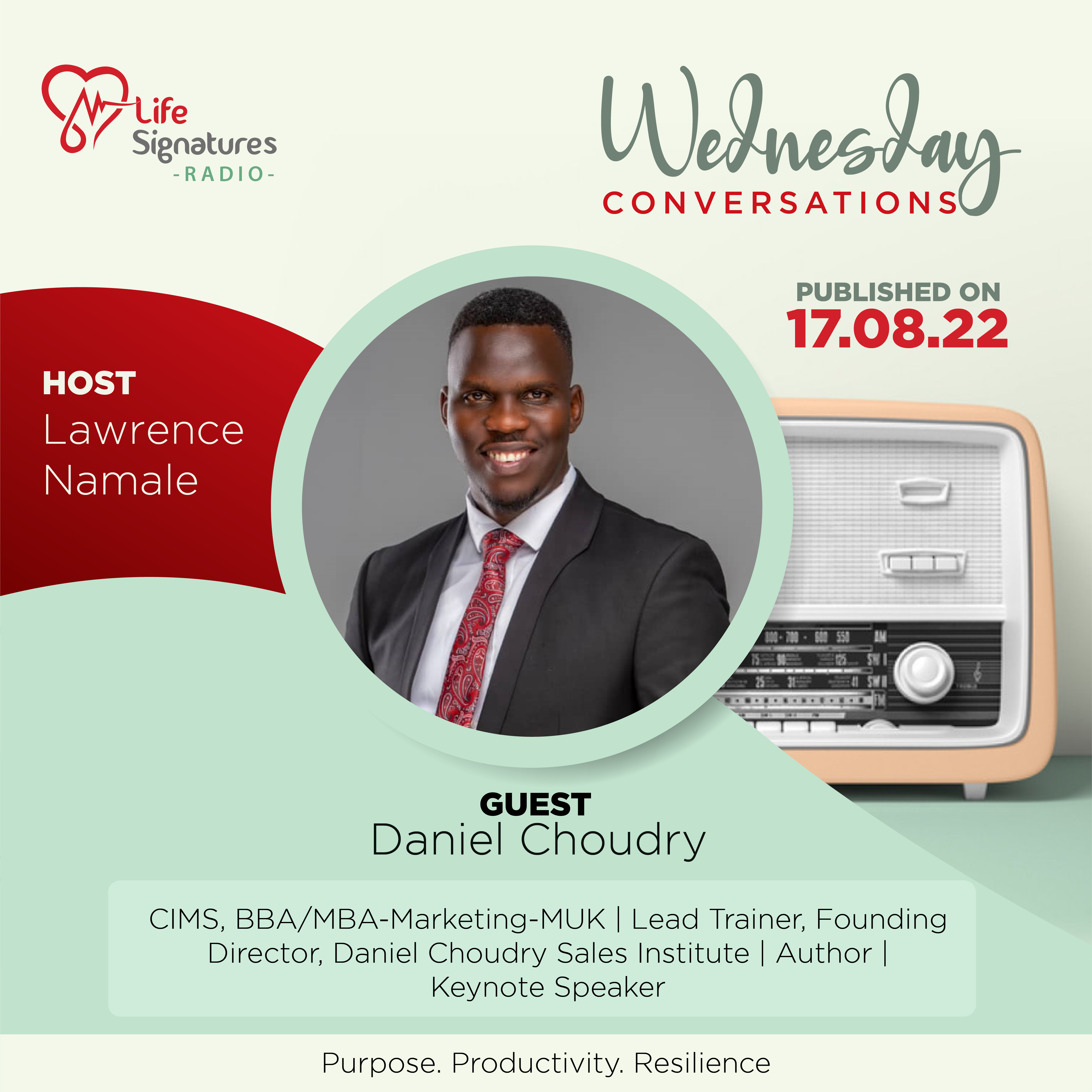 📢1160. Daniel Choudry. How The Fierce Urgency of Now Makes One Daring