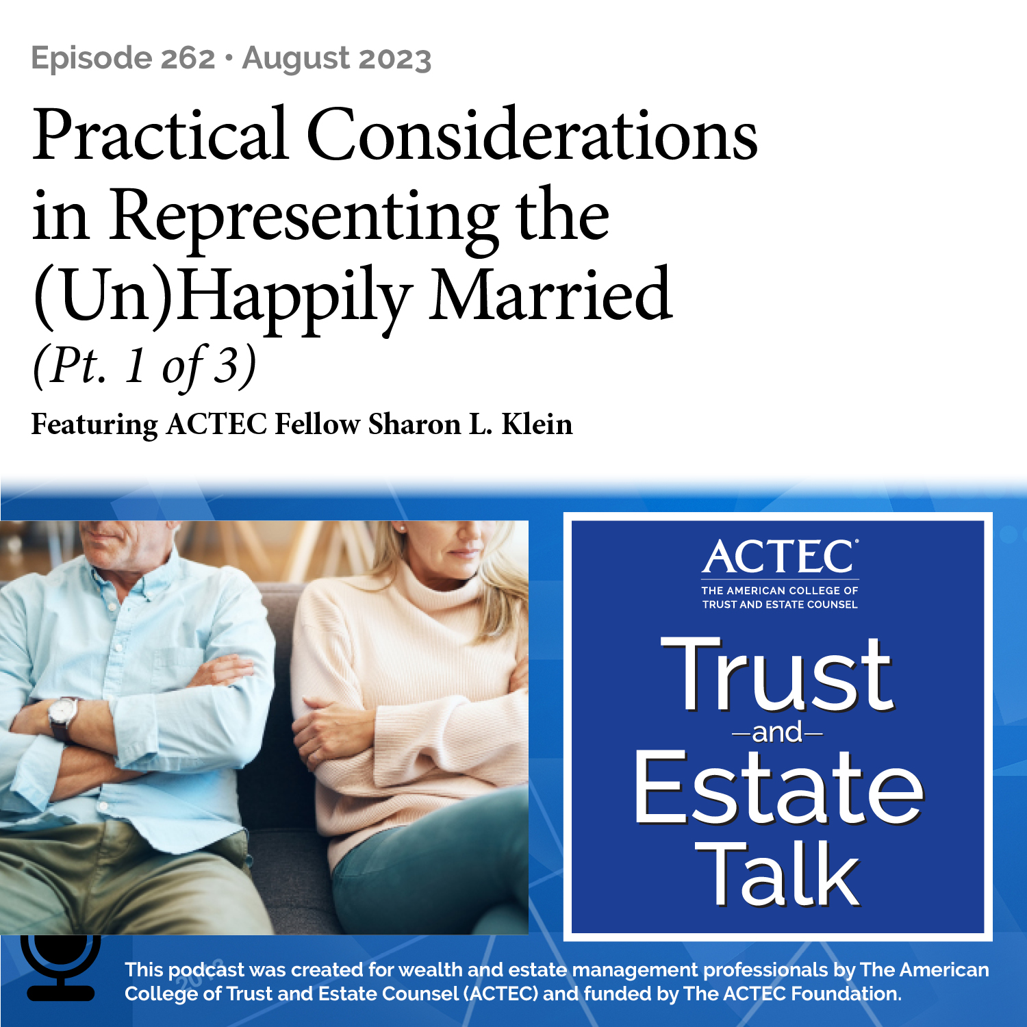 Practical Considerations in Representing the (Un)Happily Married (Pt. 1 of 3)