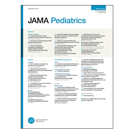 JAMA Pediatrics Editors\' Summary