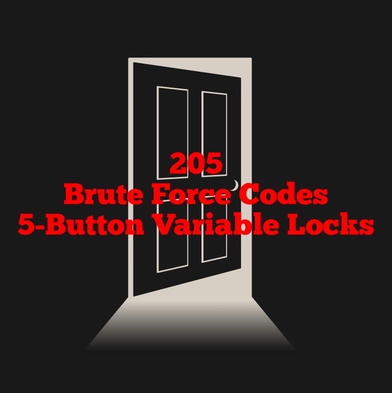 cover of episode Brute Force Codes for 5 Button Variable Input Locks