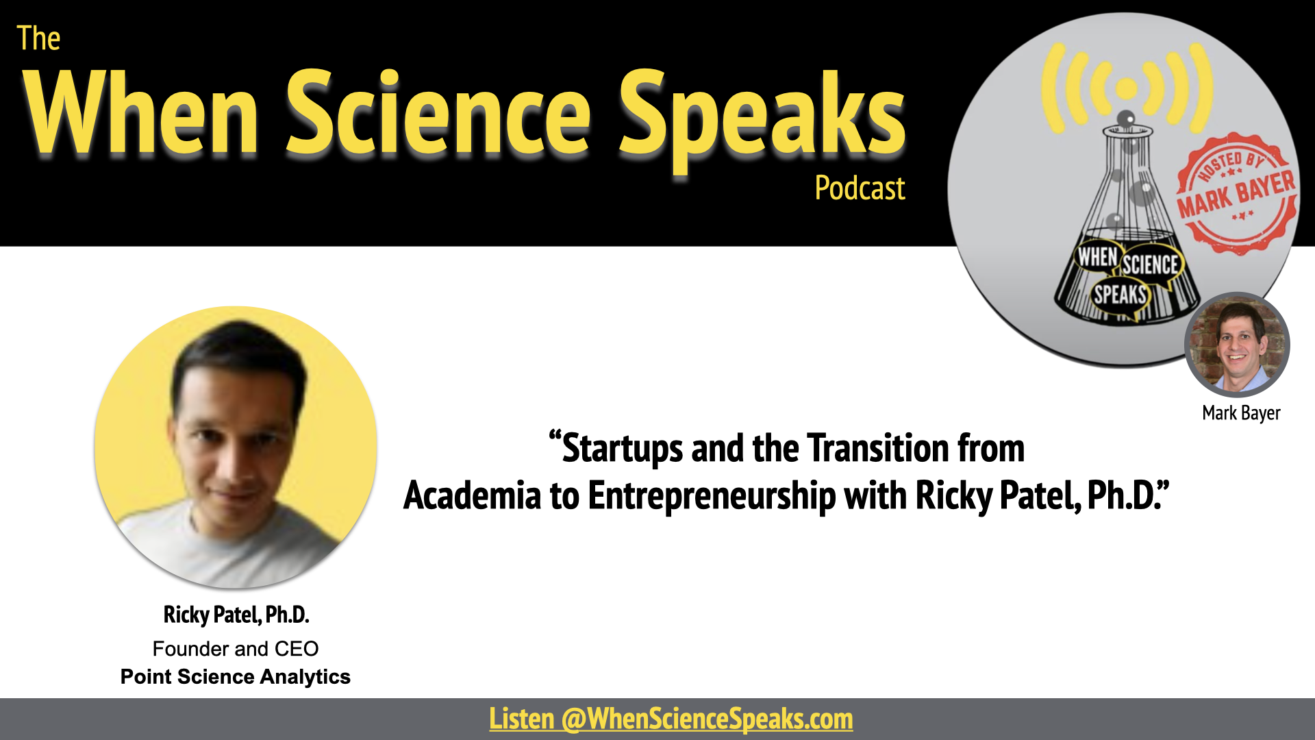 Startups and the Transition from Academia to Entrepreneurship with Ricky Patel, Ph.D.