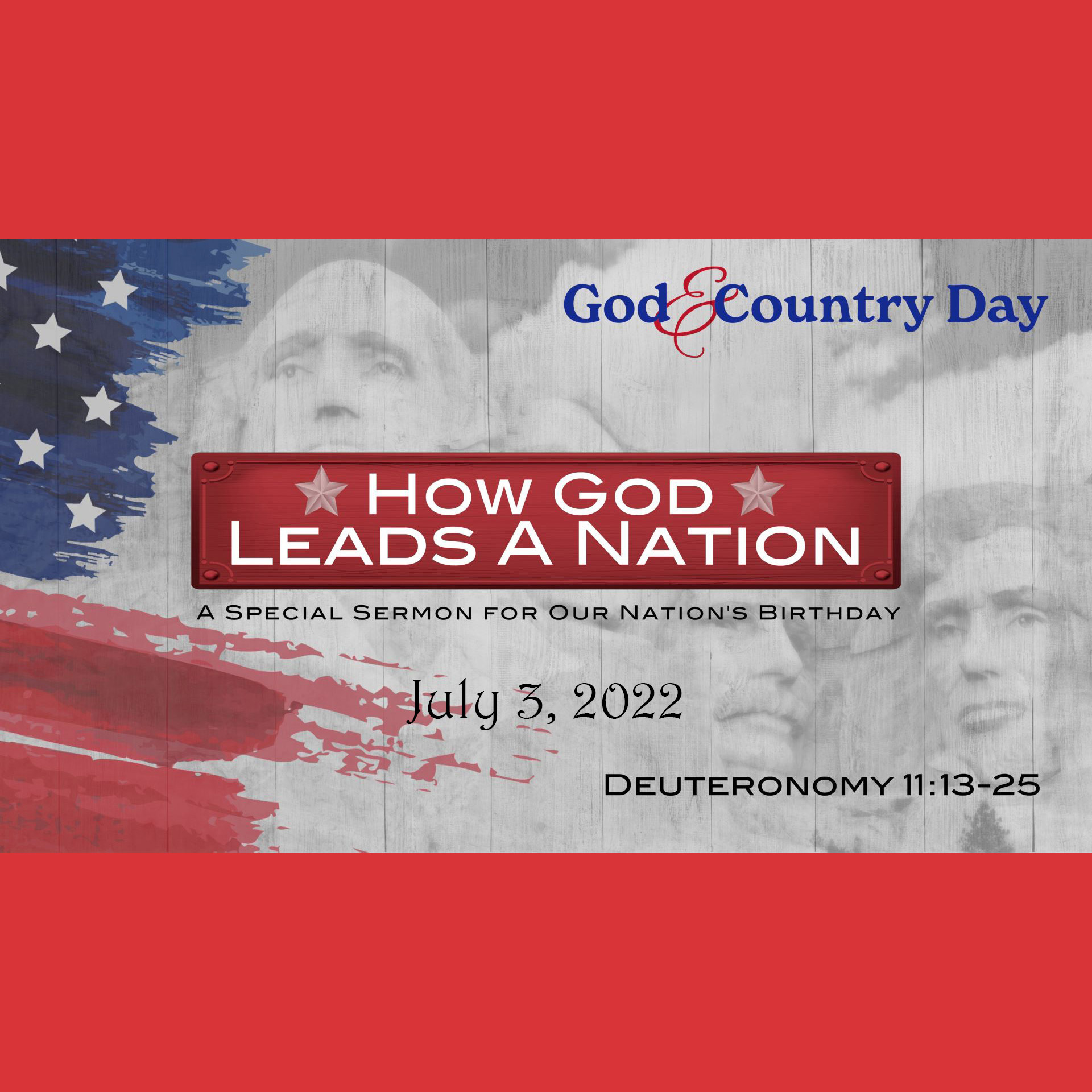 God and Country Day - Don't Get Distracted
