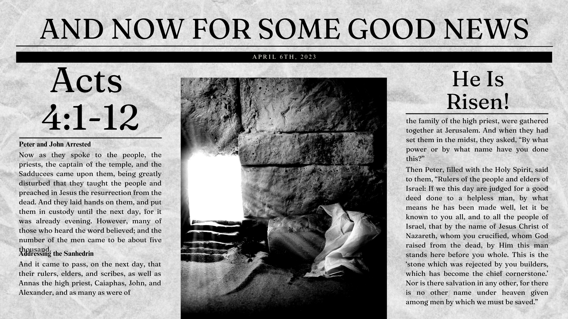 And Now For Some Good News