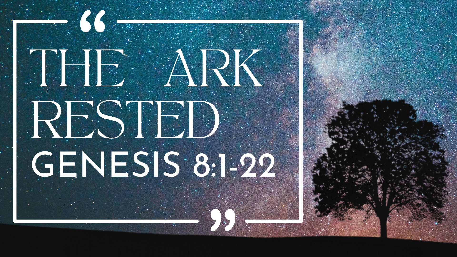 The Ark Rested