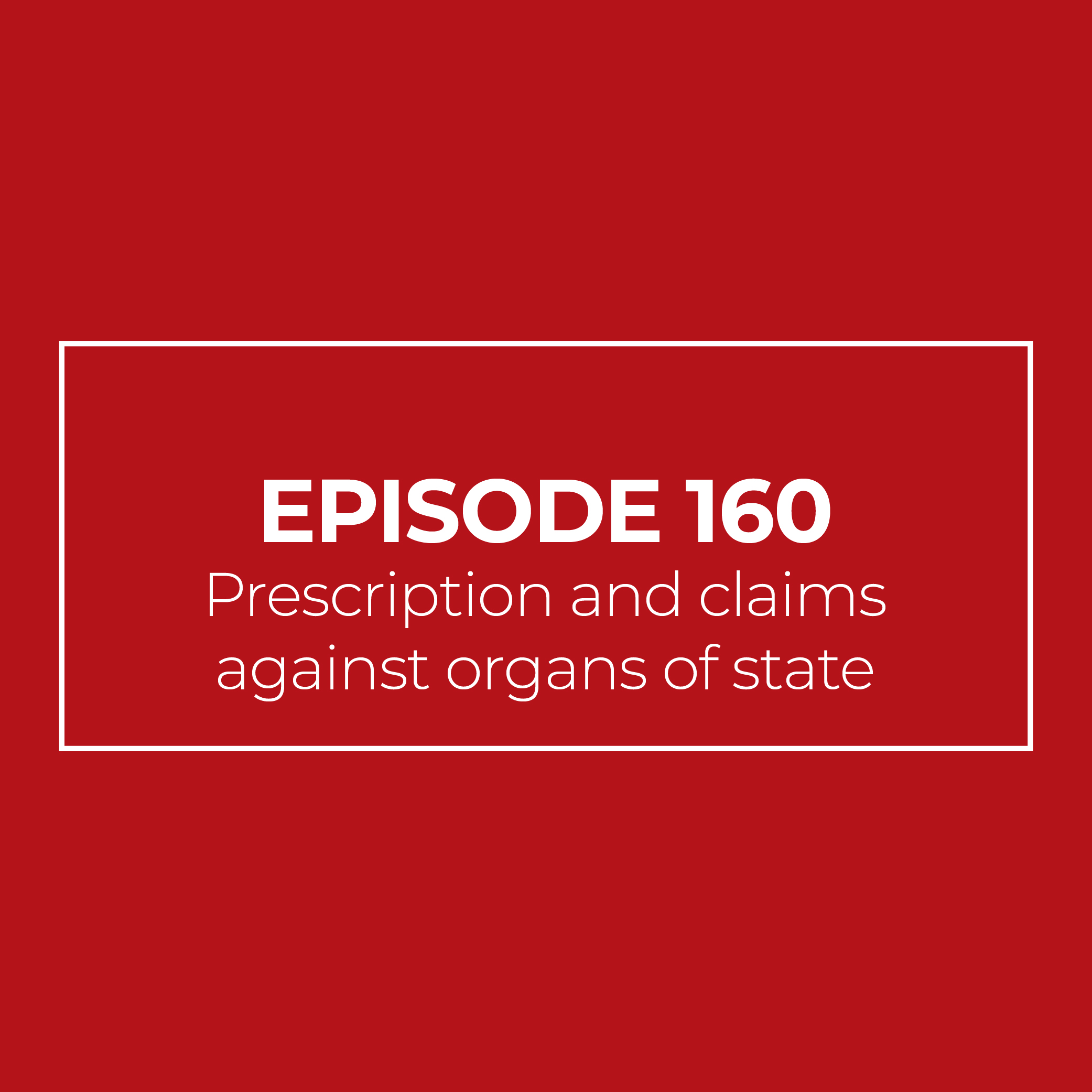 Prescription and claims against organs of state