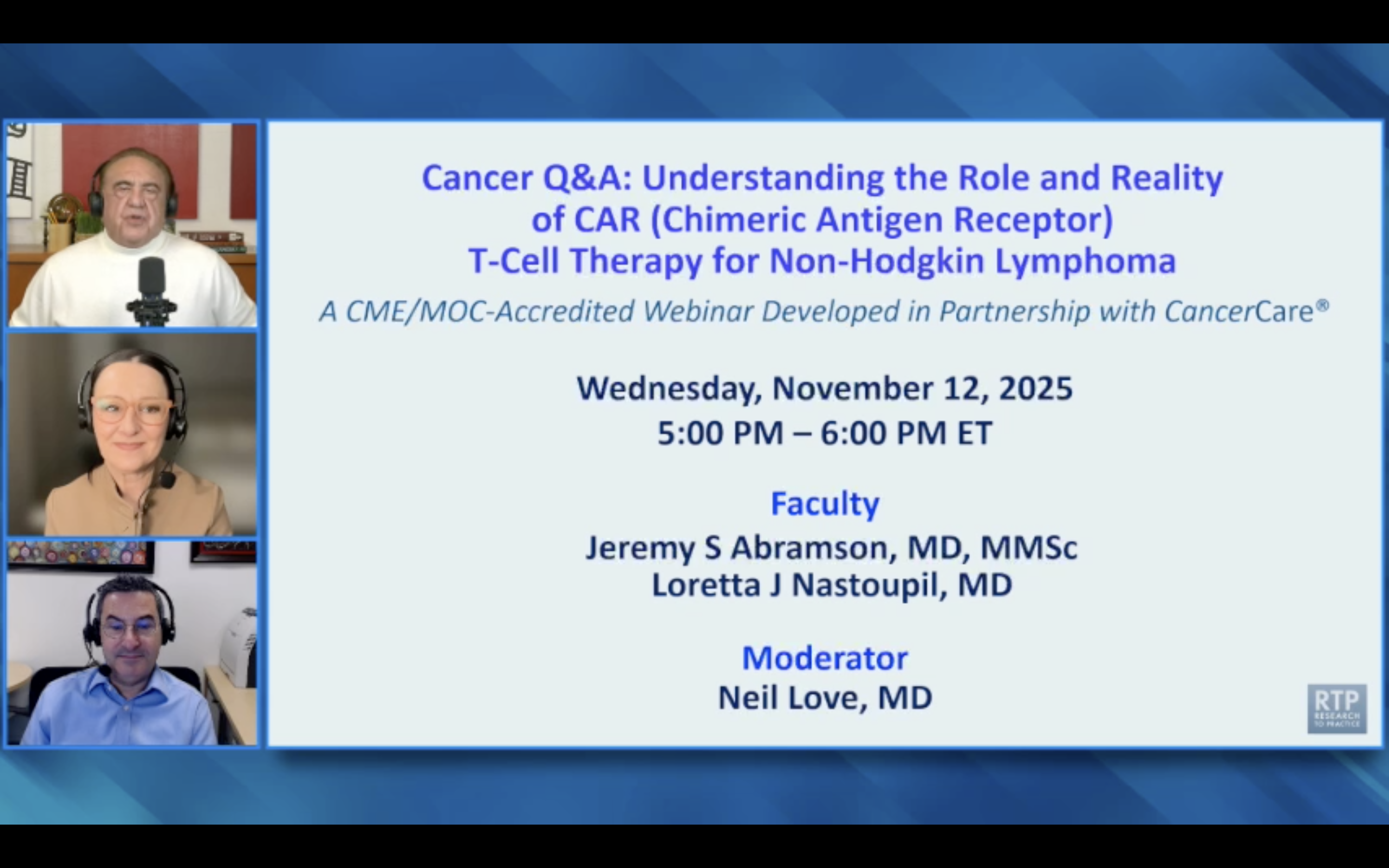 CAR T-Cell Therapy for Non-Hodgkin Lymphoma | Cancer Q&A — Discussing Common Questions Posed by Patients CAR T-Cell Therapy for Non-Hodgkin Lymphoma | Cancer Q&A — Discussing Common Questions Posed by Patients