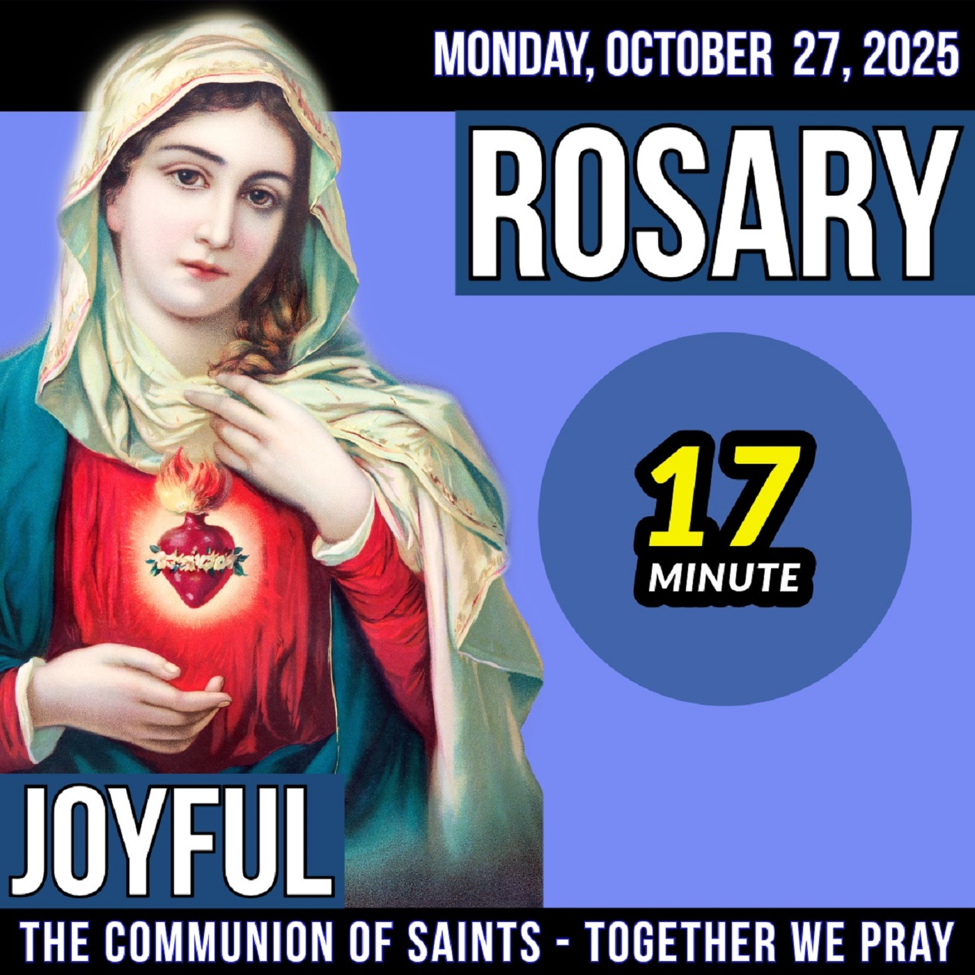 TODAY'S ROSARY for MONDAY, OCTOBER 27, 2025  - Joyful Mysteries TODAY'S ROSARY for MONDAY, OCTOBER 27, 2025  - Joyful Mysteries