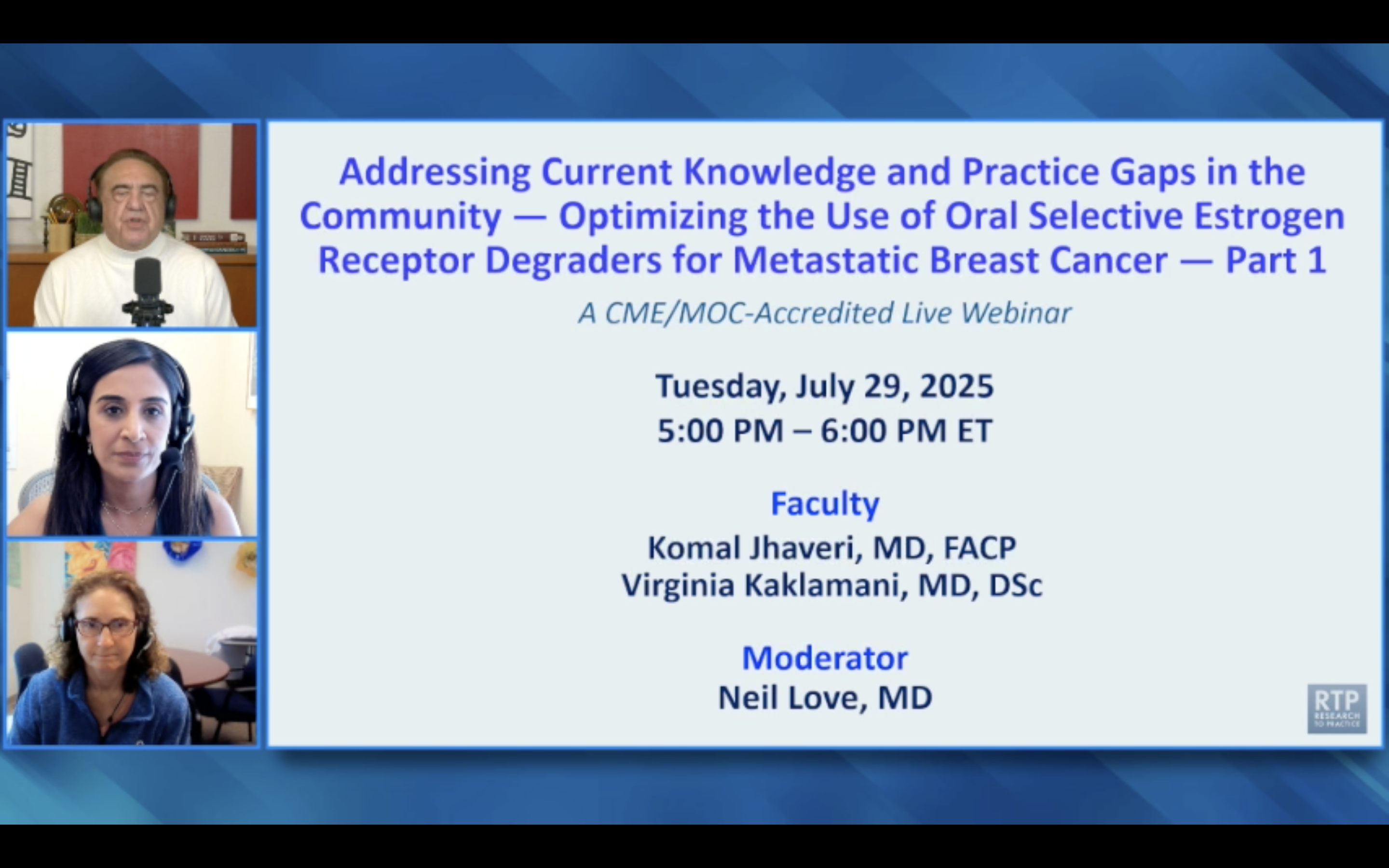 Metastatic Breast Cancer — Optimizing the Use of Oral Selective Estrogen Receptor Degraders: Part 1