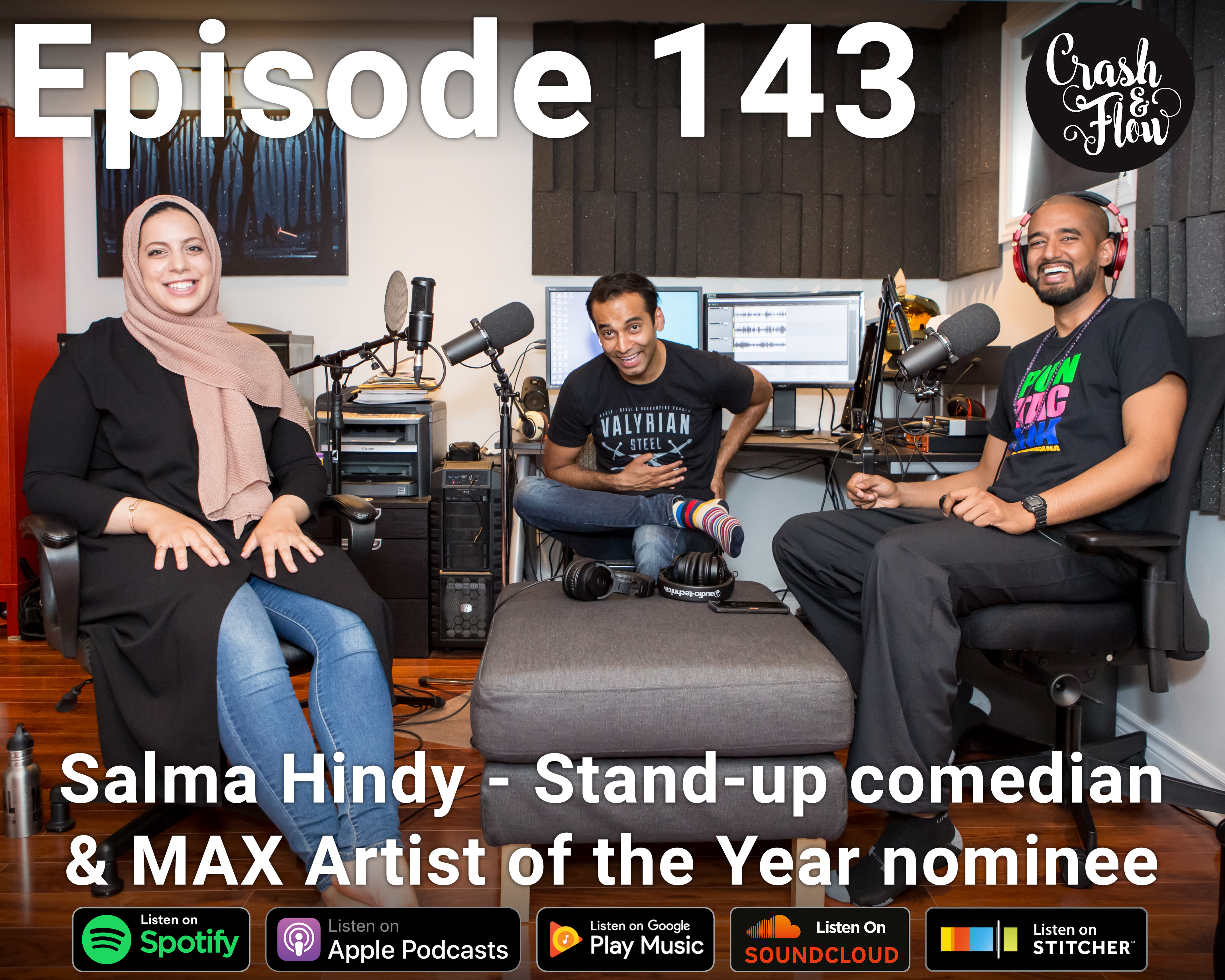 Episode 143 – Salma Hindy – Stand-up comedian & MAX Artist of the Year nominee episode artwork