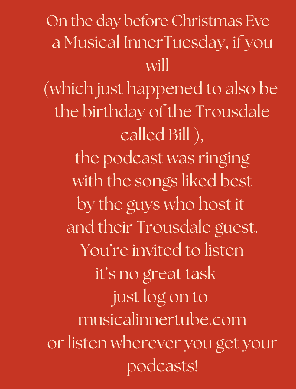 Coming this Musical InnerTuesday!