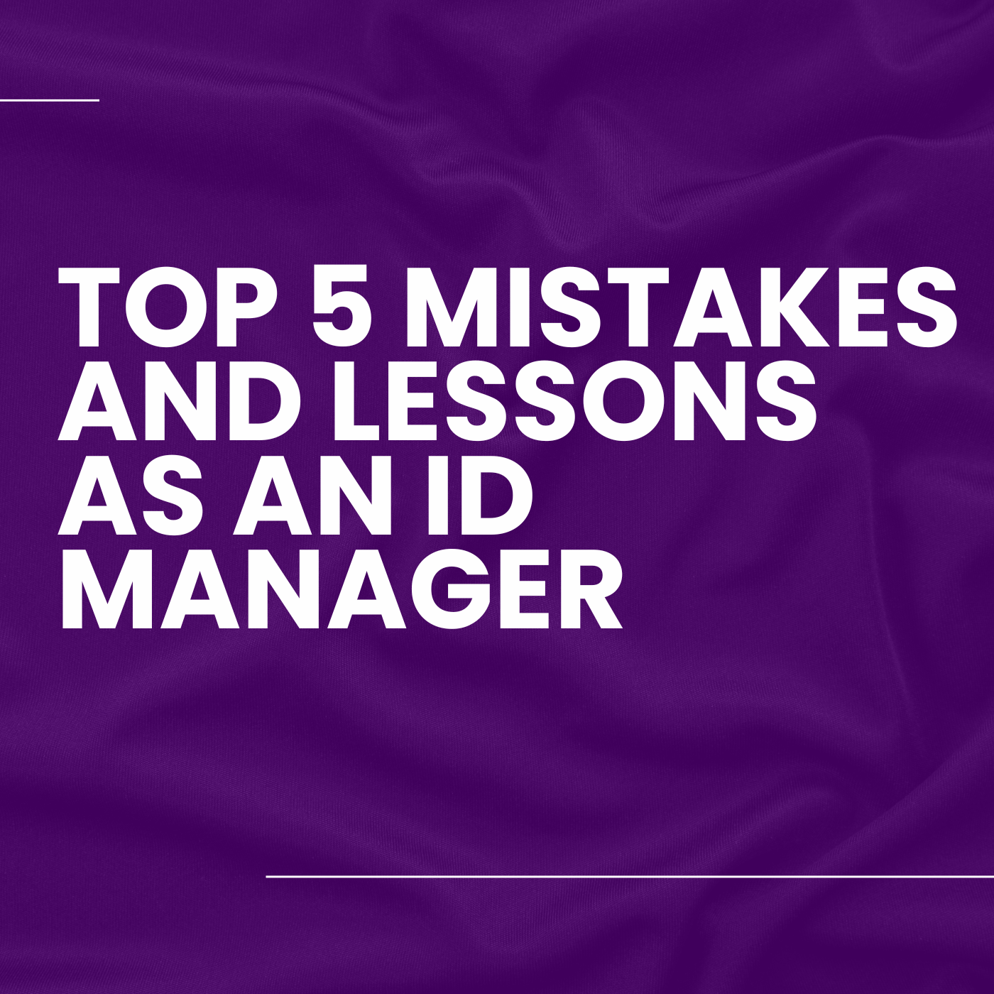 What I Wish I Knew Before Becoming an Instructional Design Manager episode artwork