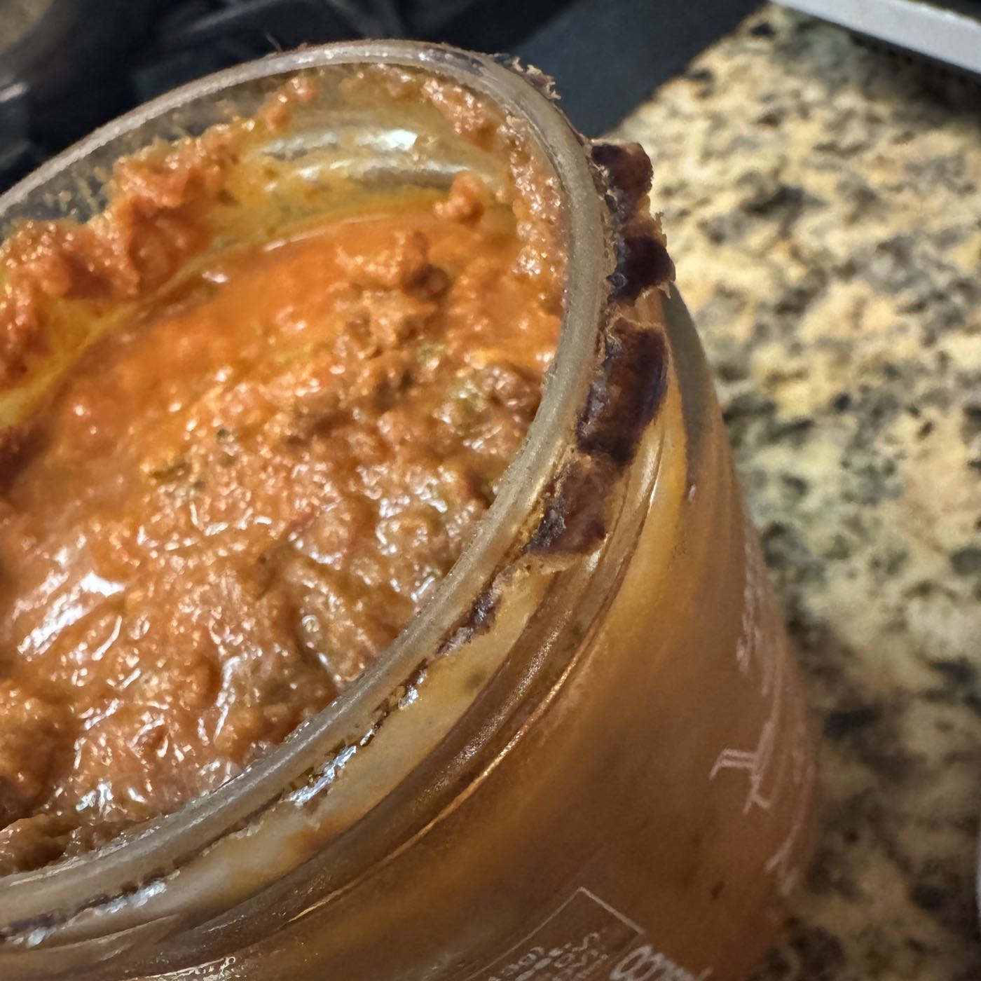 802. Sealed Jar With Sauce on the Rim and No Pop