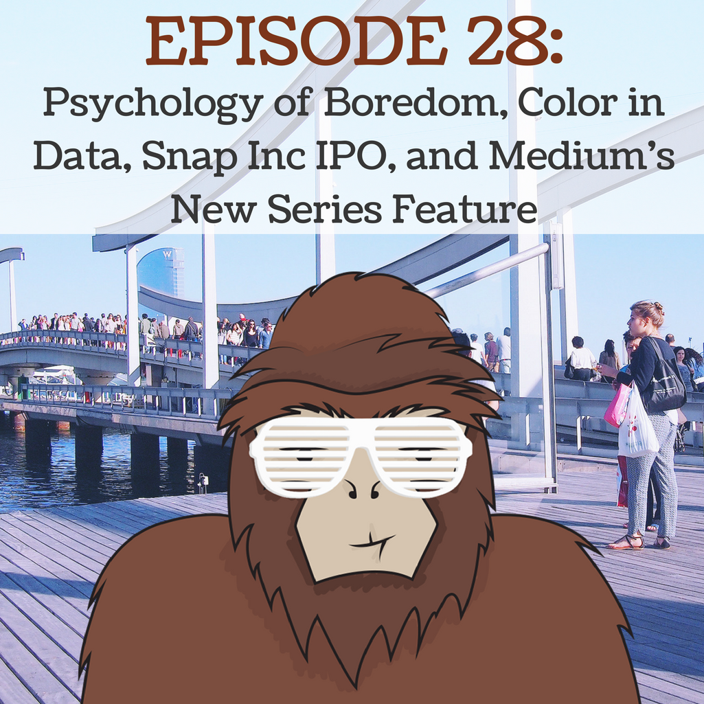 EP 28 - Psychology of Boredom Color in Data Snap Inc IPO and Medium Series