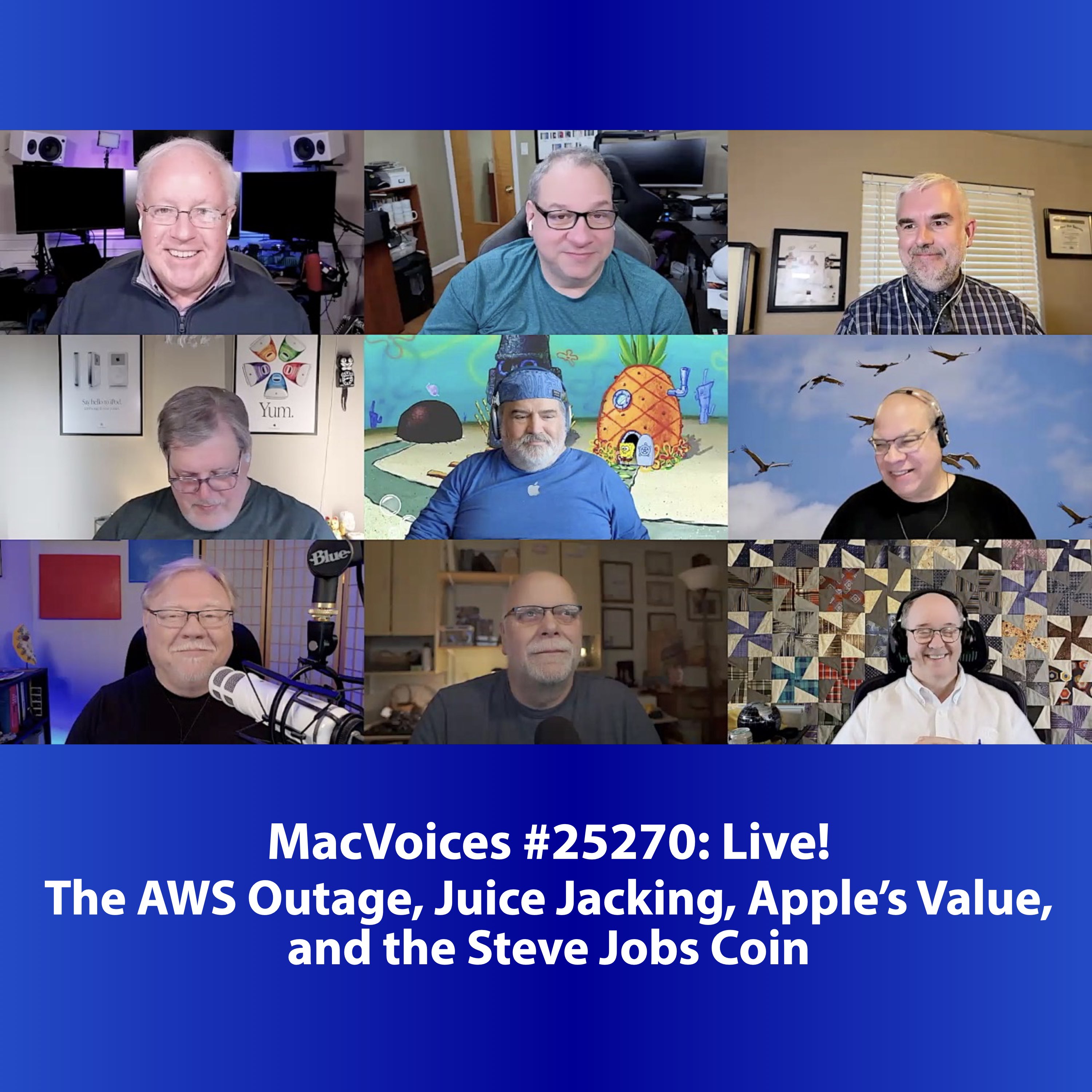 MacVoices #25270: Live! - The AWS Outage, Juice Jacking, Apple's Value, and the Steve Jobs Coin