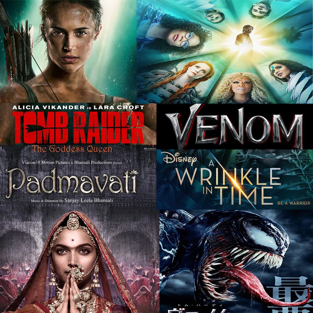 Week 089: (Venom (2018), A Wrinkle in Time (2018), Padmaavat (2018) , Tomb Raider (2018))