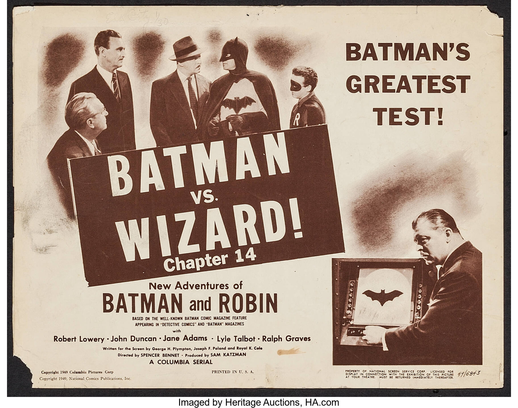 Batman 1949 - Chapter 14 - "Batman Vs. Wizard" episode artwork