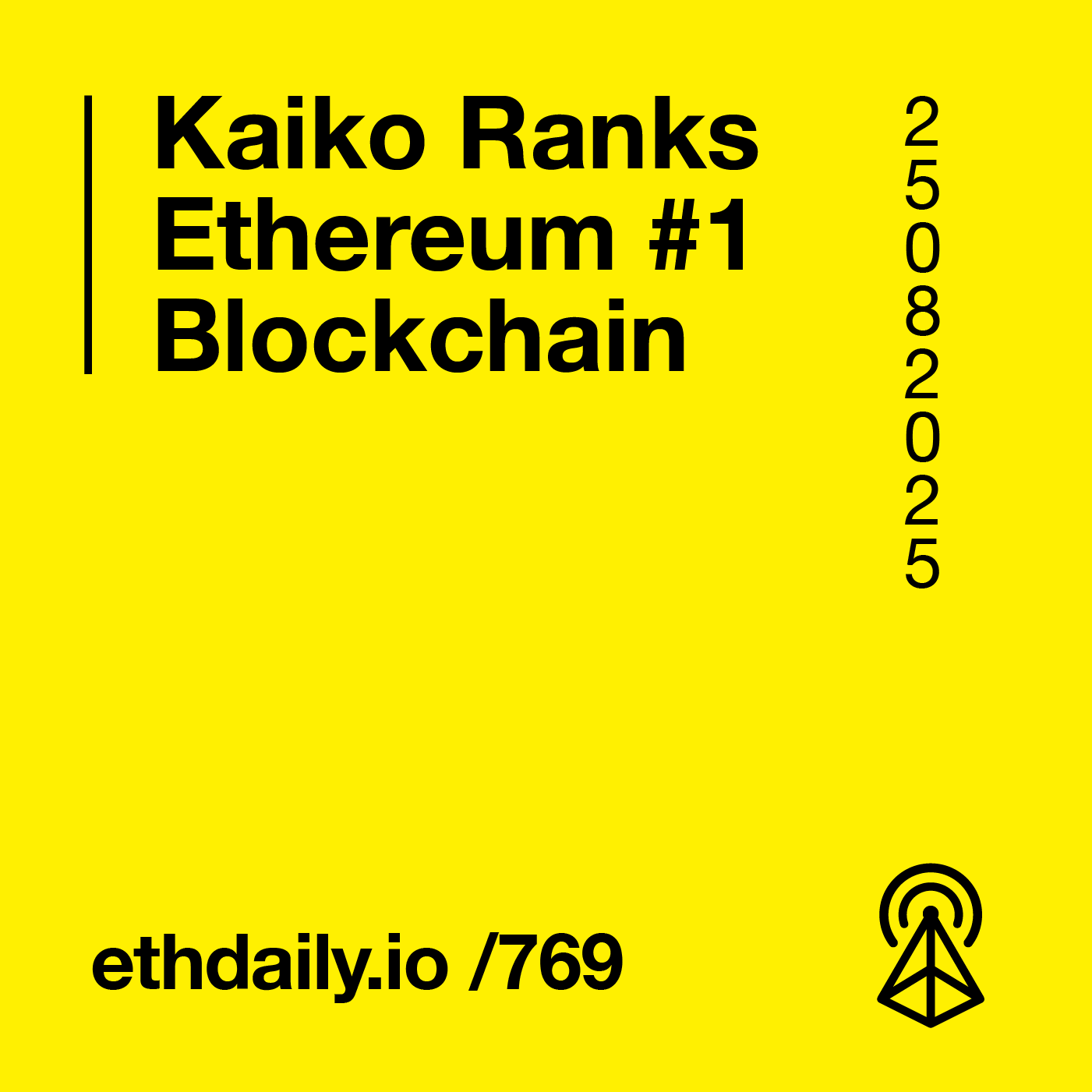 Kaiko Ranks Ethereum #1 Blockchain