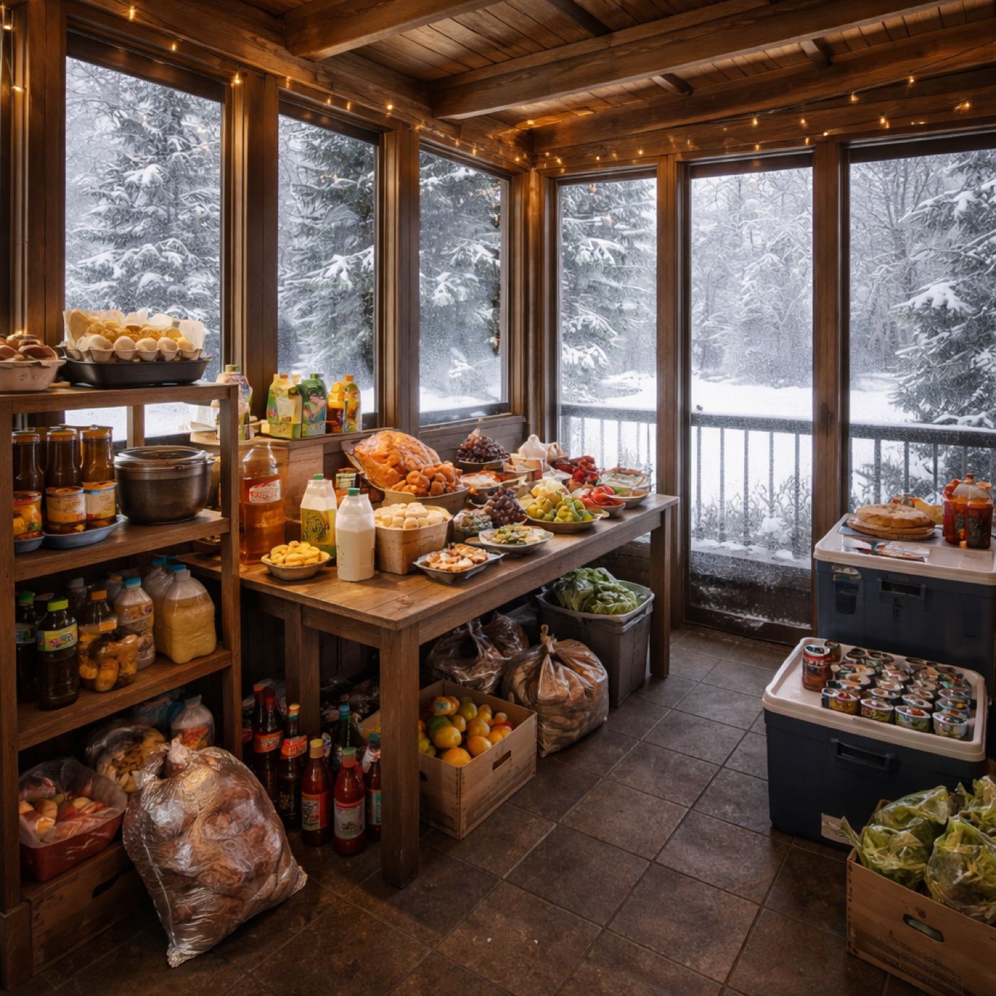 884. Using a Screen Porch as a Refrigerator in December in Upstate New York