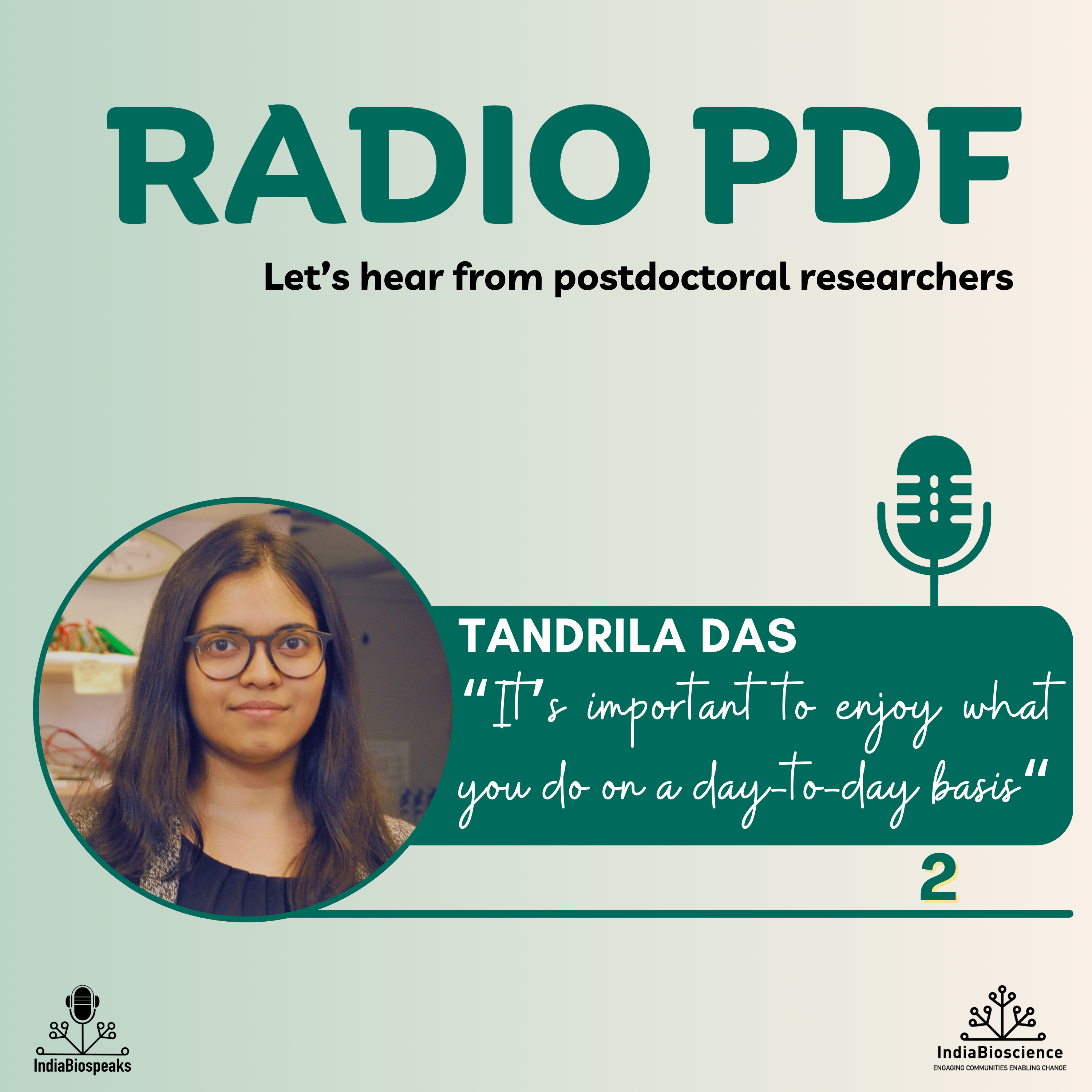 "It’s important to enjoy what you do on a day-to-day basis" - Tandrila Das