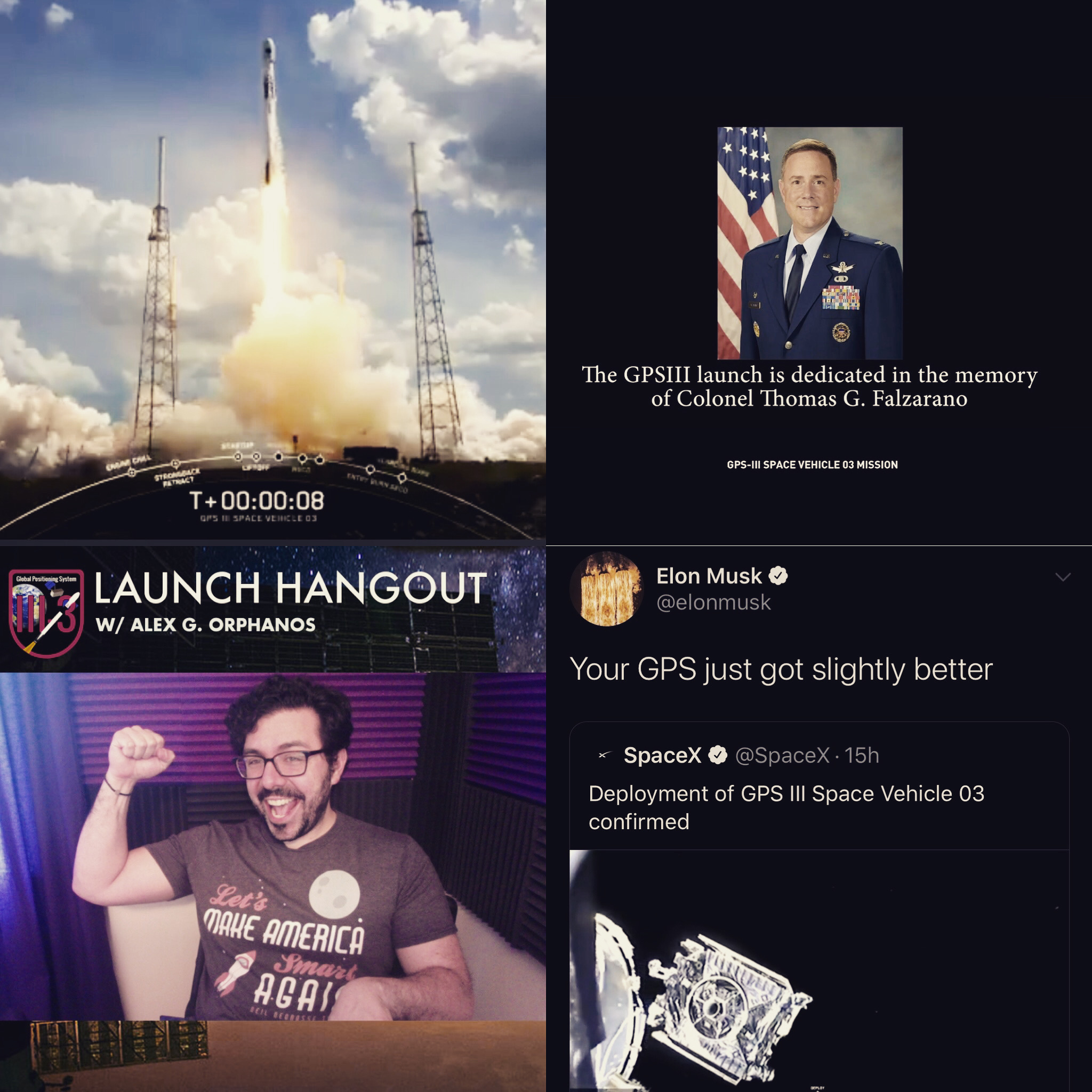 Launch Hangout | SpaceX Launches for Space Force | GPSIII-SV03 named to honor Col. Thomas G Falzarano | TIS207