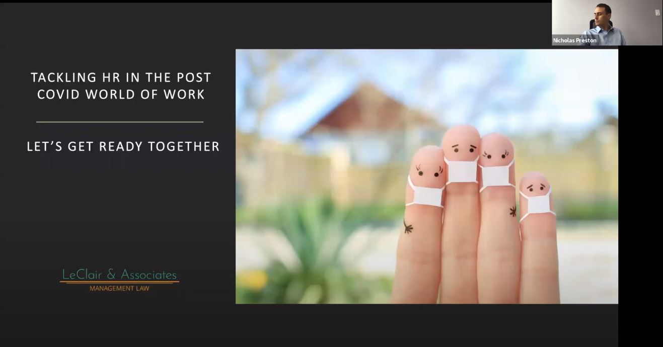 Tackling HR in the Post COVID World of Work - Let's Get Ready Together | LeClair & Associates