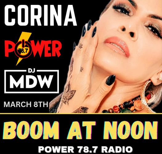 DJ MDW interviews CORINA on the Boom at Noon - Power 78.7 Radio